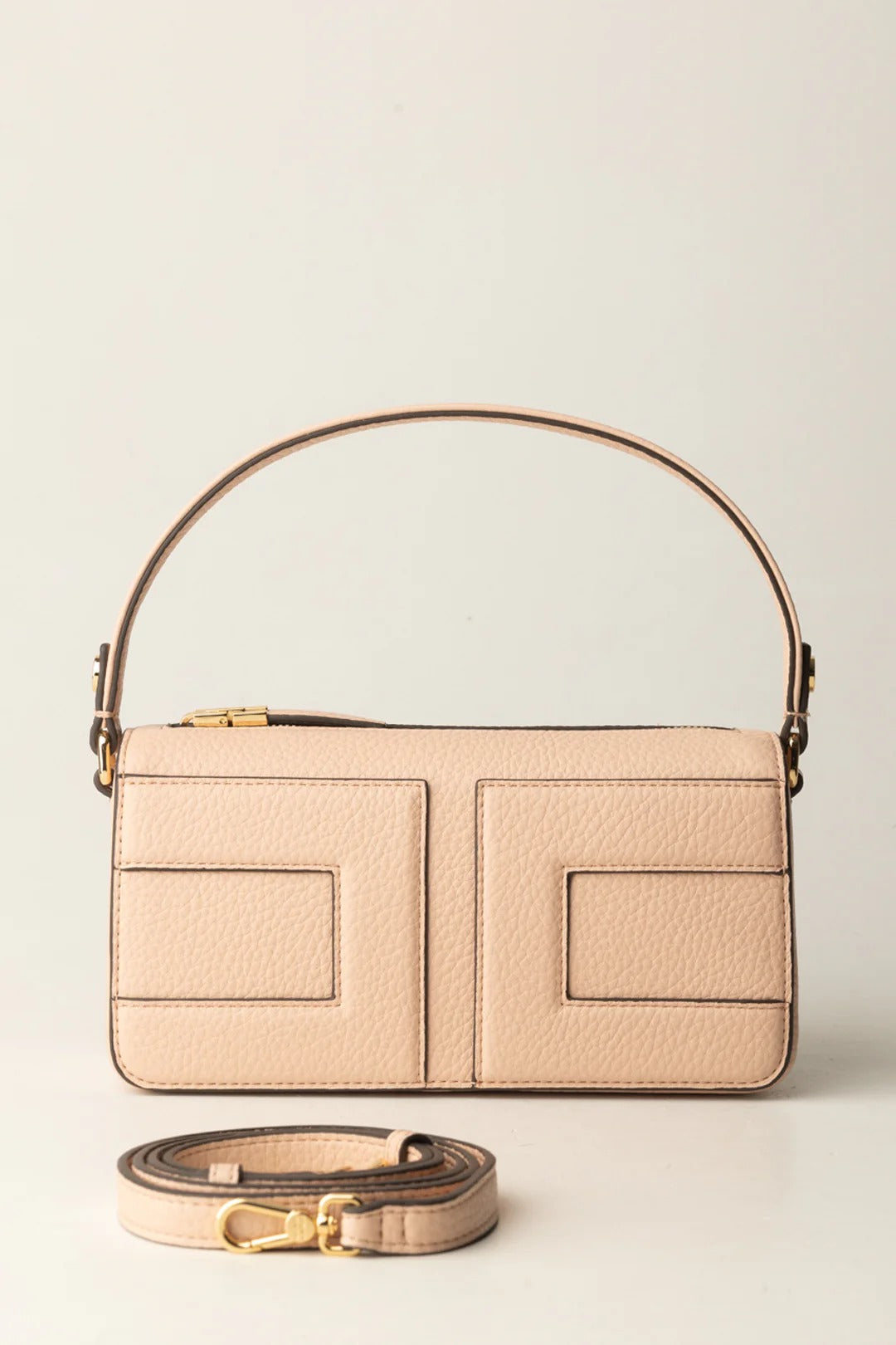 ELISABETTA FRANCHI Borsa a Mano Piccola Maxi logo-Nude
