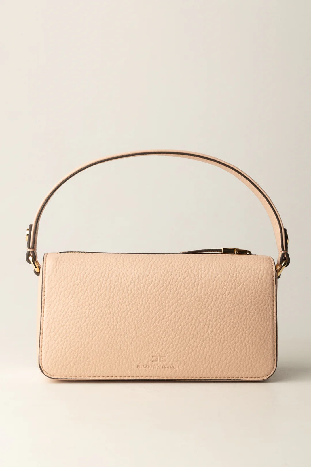 ELISABETTA FRANCHI Borsa a Mano Piccola Maxi logo-Nude