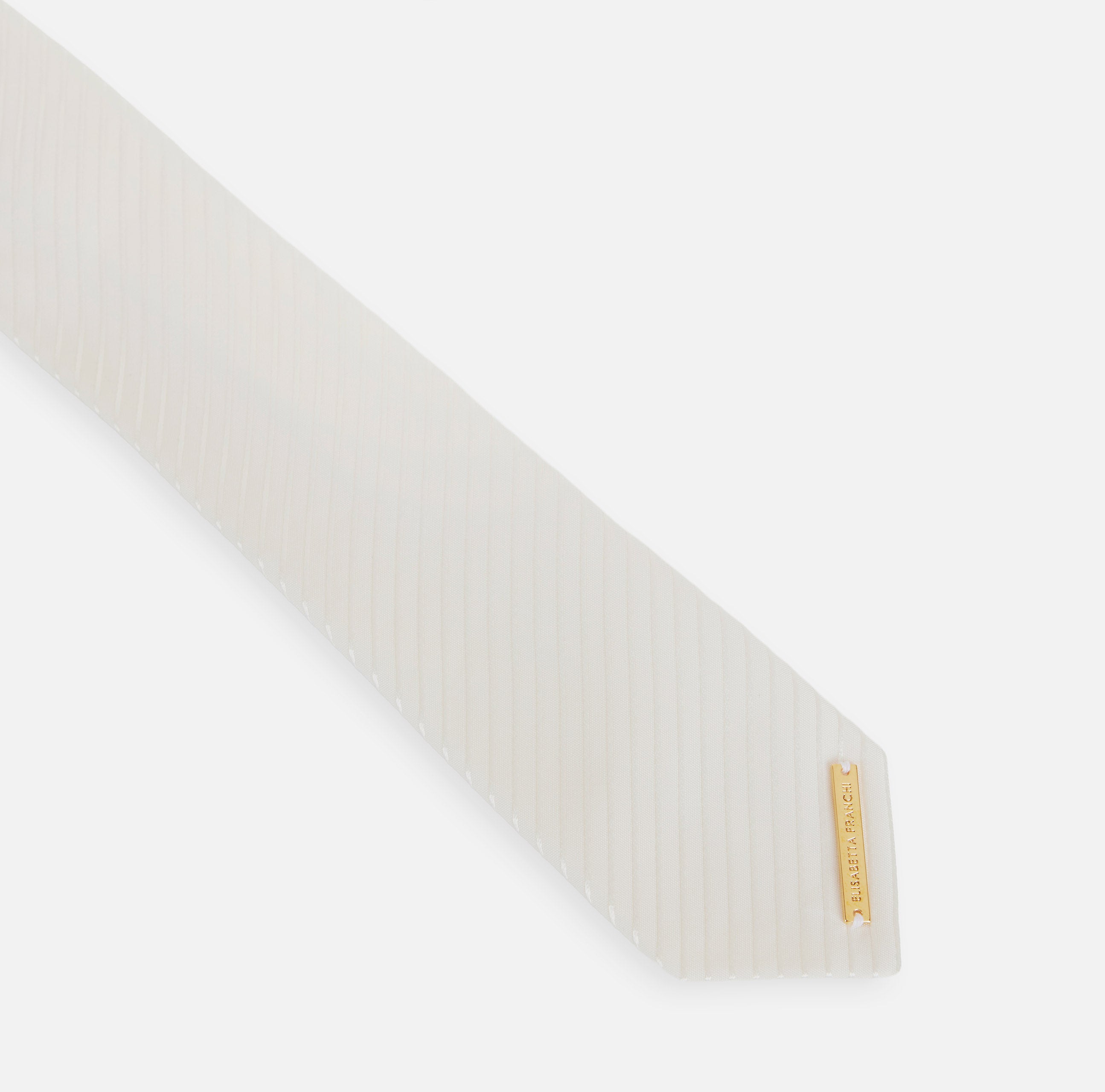 ELISABETTA FRANCHI Cravatta Jacquard Logo-Milk