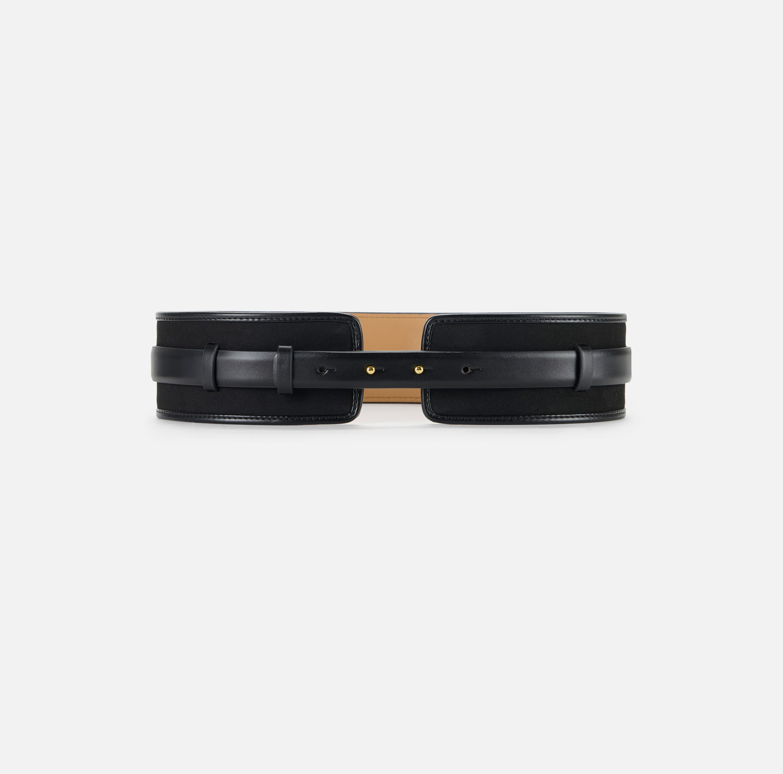ELISABETTA FRANCHI CINTURA Fibbia Logo Snake-Nero