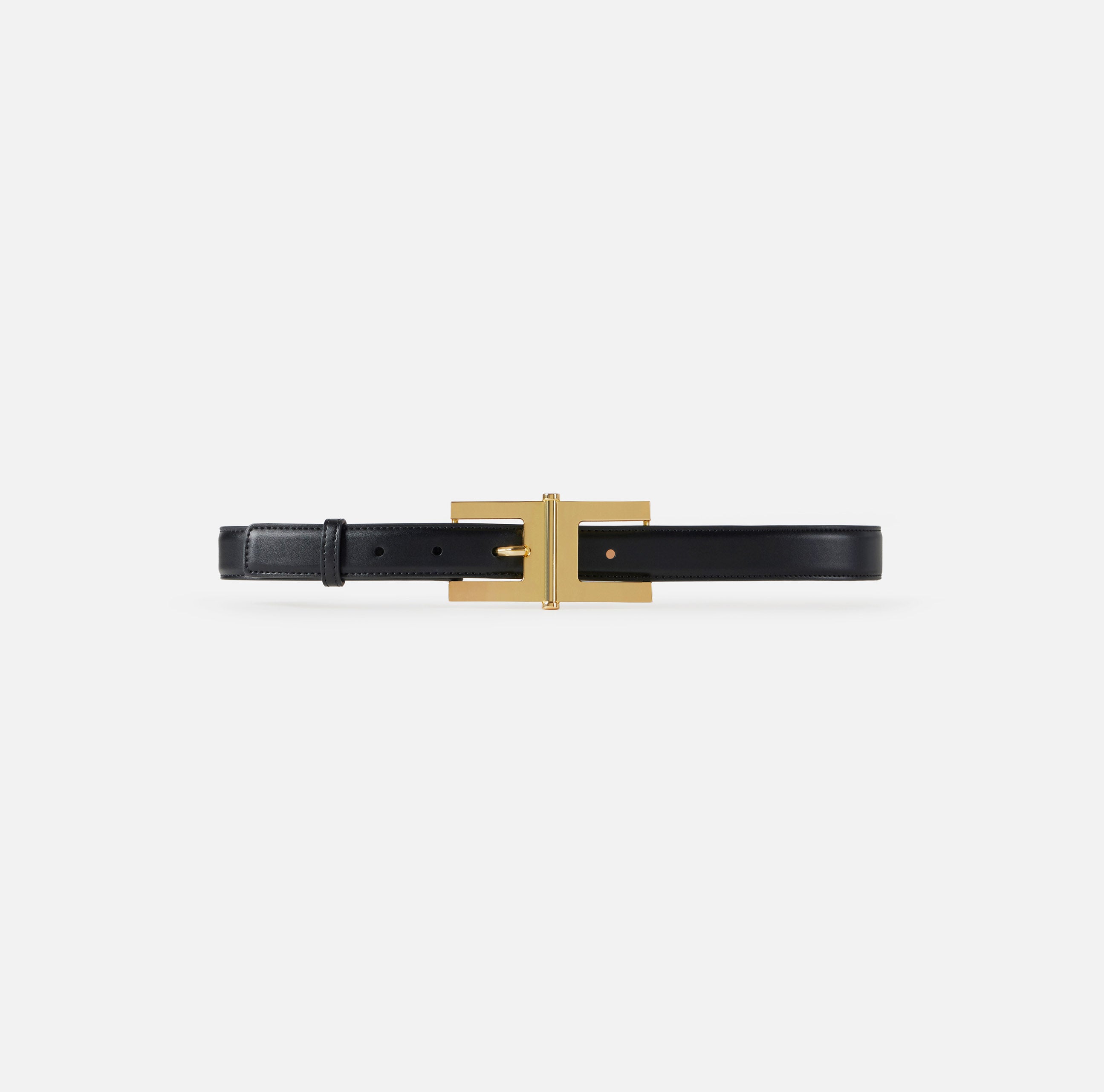 ELISABETTA FRANCHI Cintura Fibbia Logo-Nero