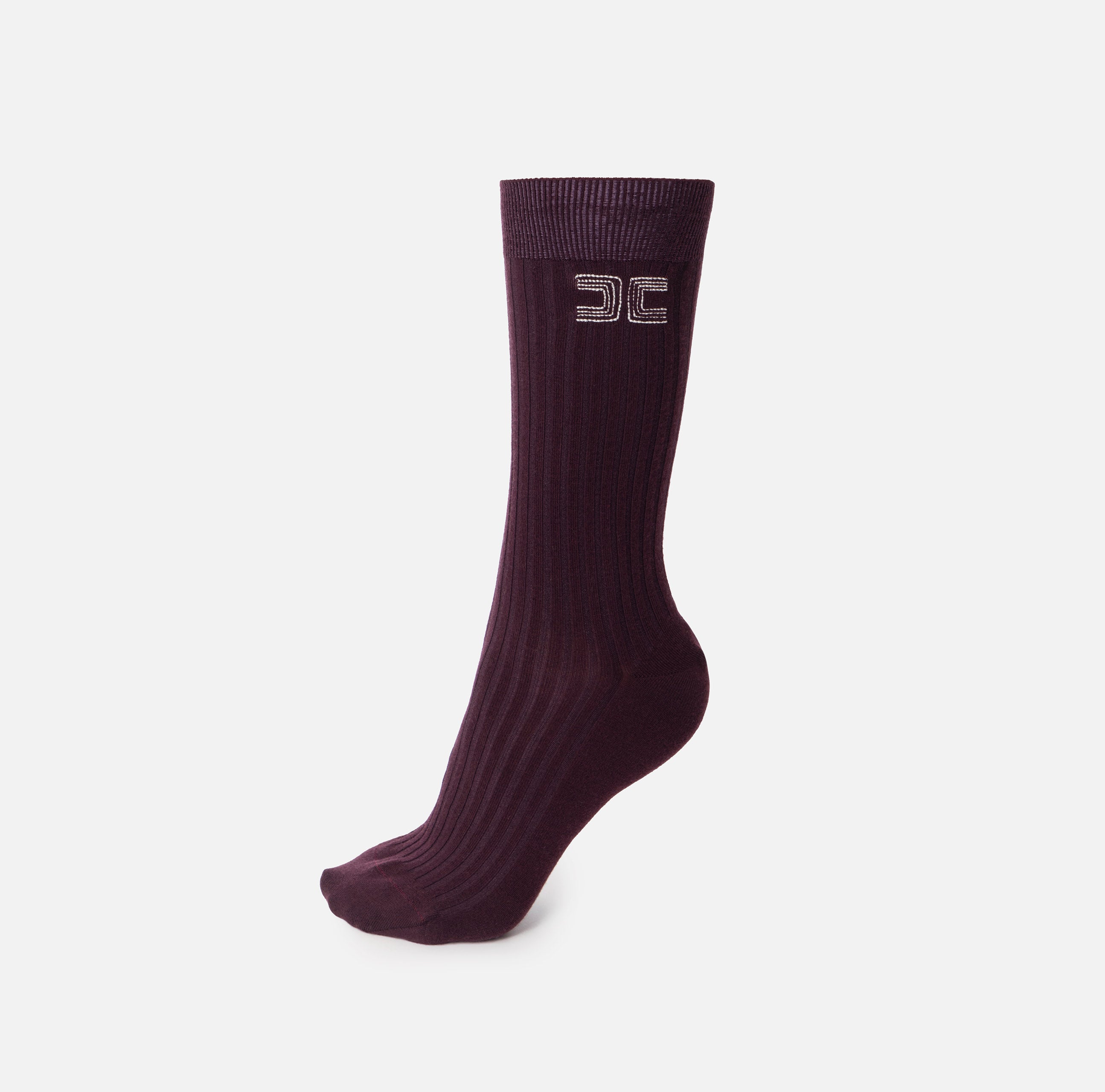 ELISABETTA FRANCHI Calzini Costine Lana-Merlot Milk