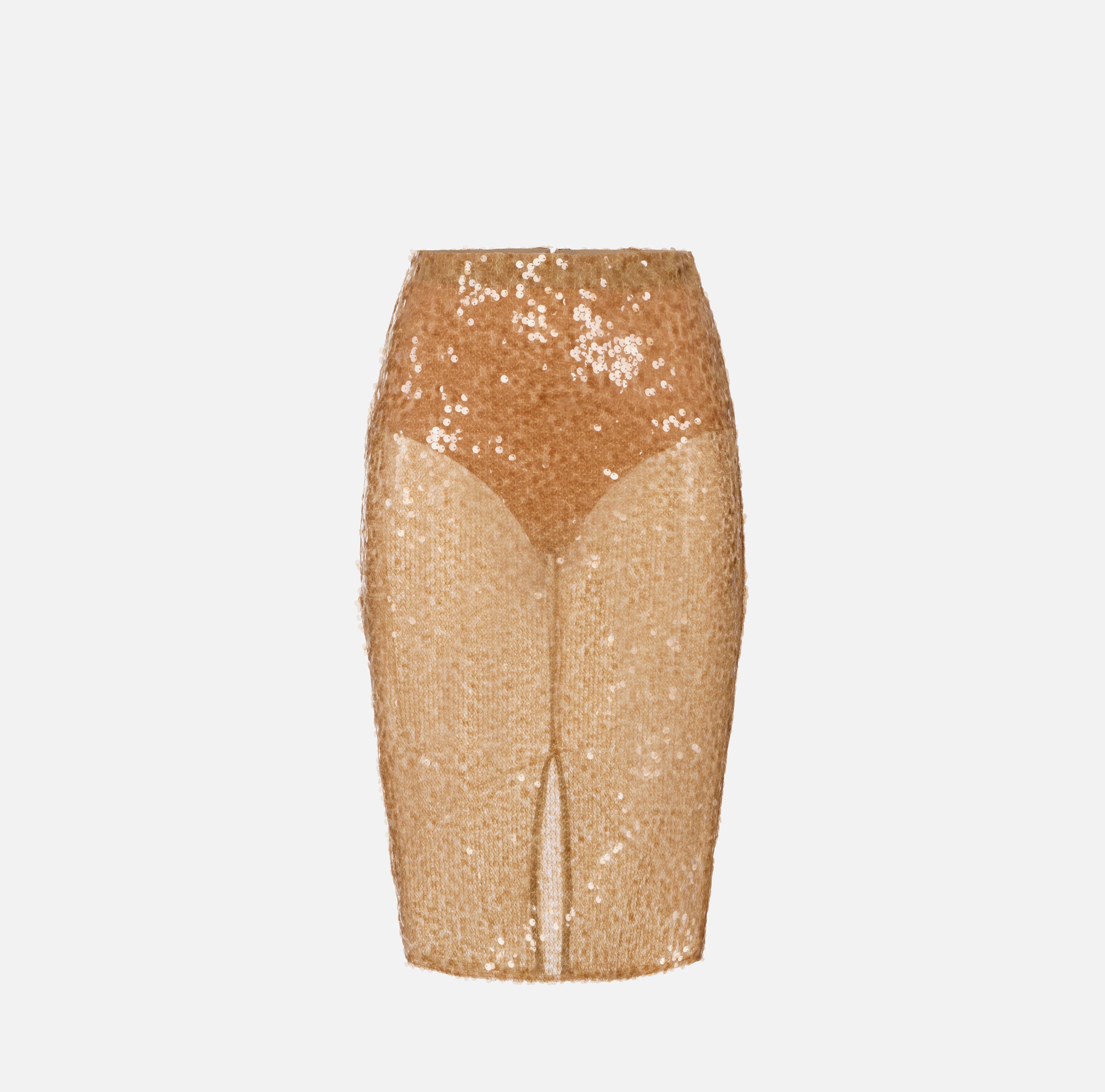 ELISABETTA FRANCHI Gonna Midi Paillettes-Honey