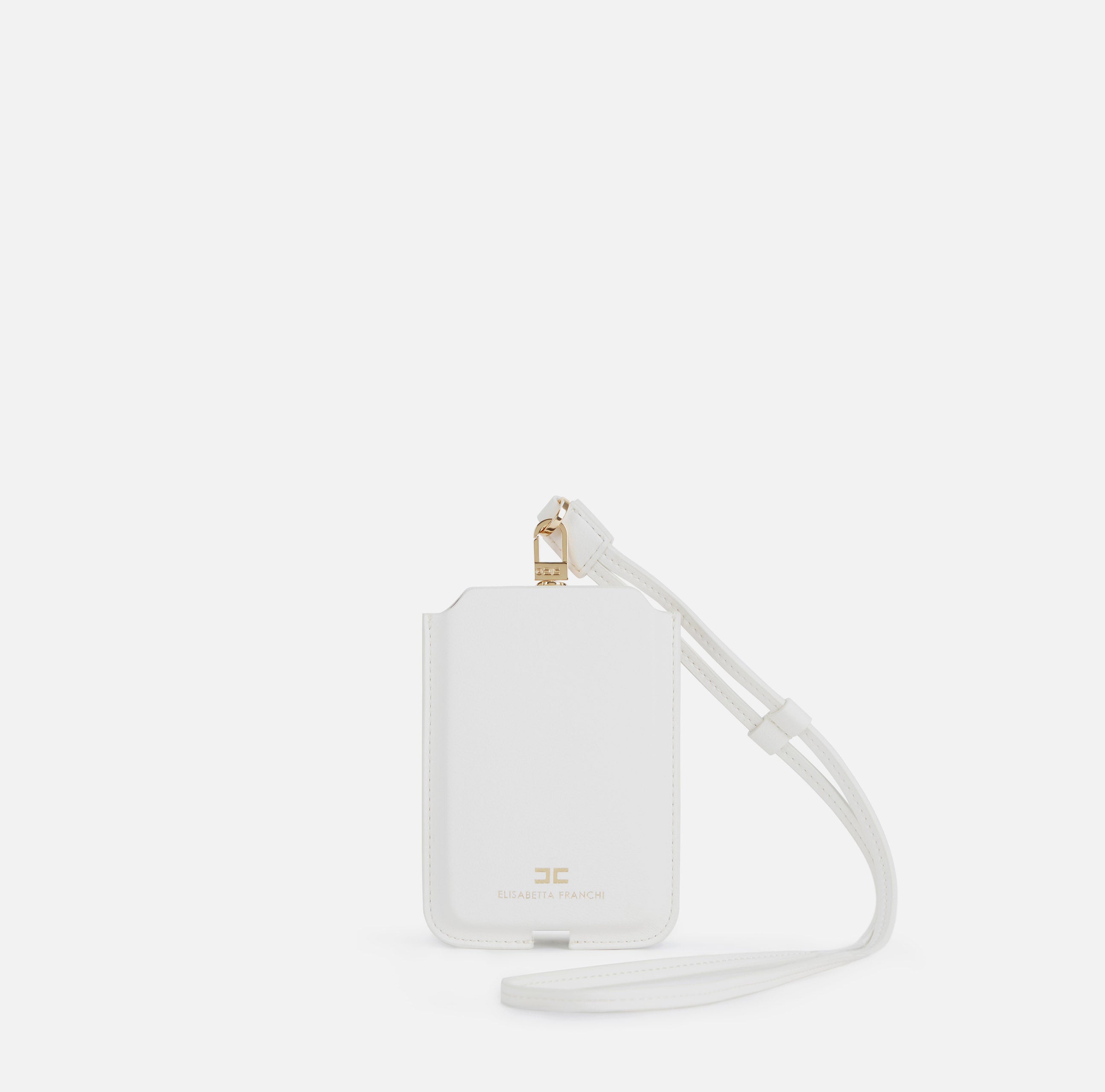 ELISABETTA FRANCHI Porta Cellulare Medio Ecopelle-Milk