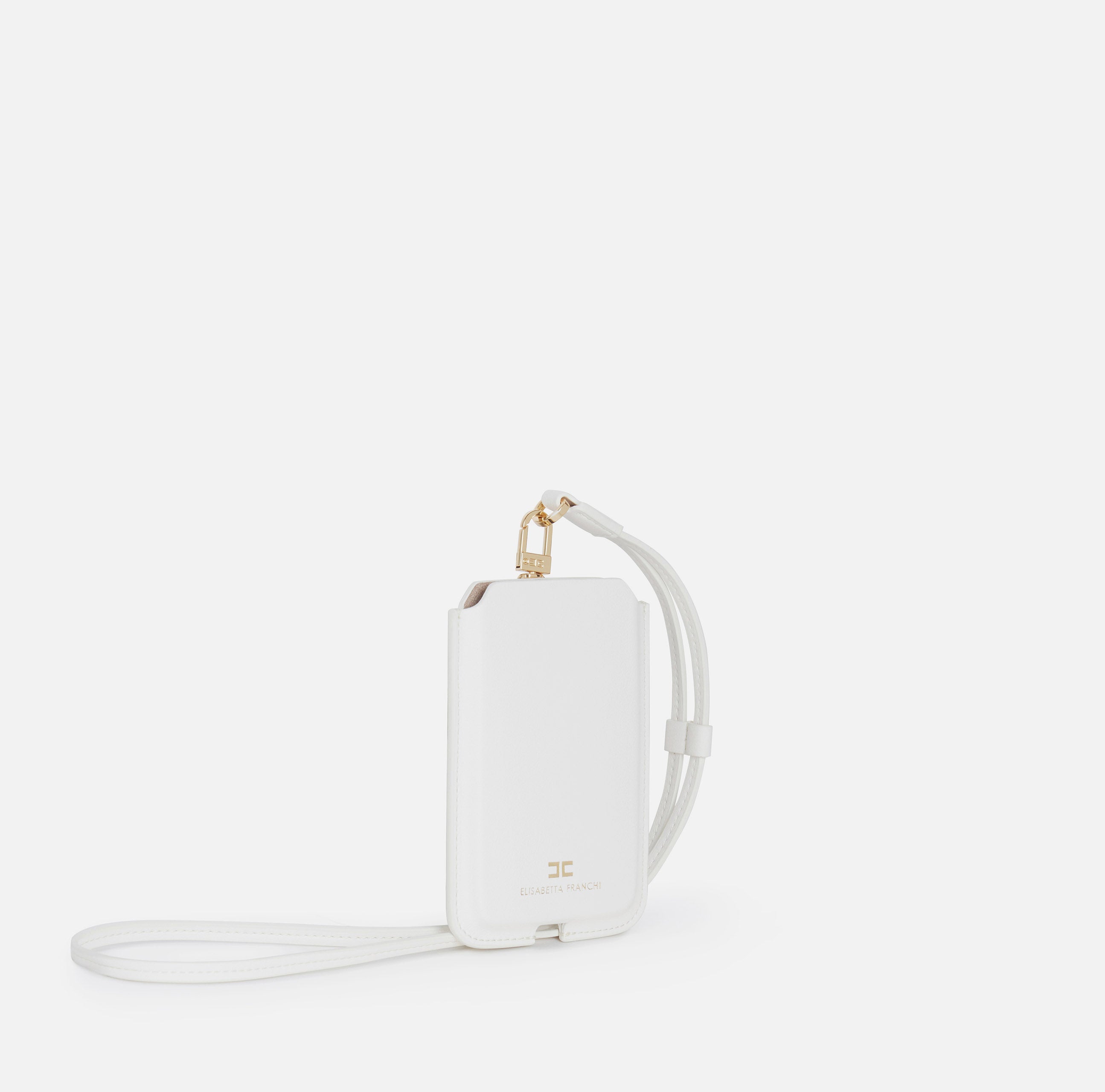 ELISABETTA FRANCHI Porta Cellulare Medio Ecopelle-Milk
