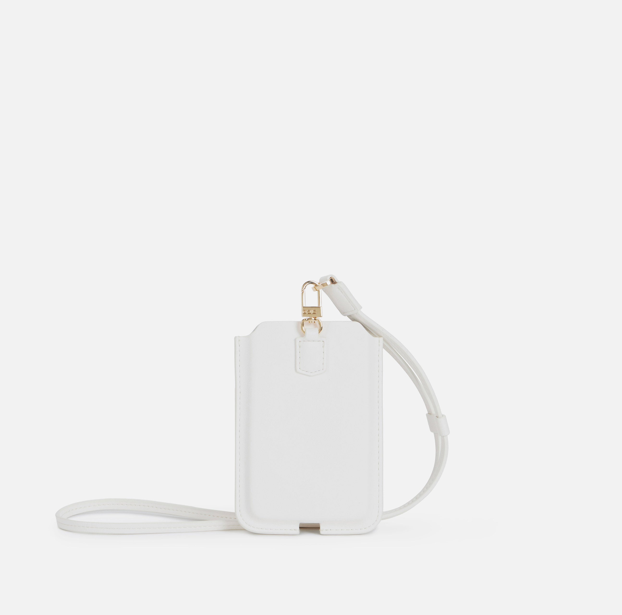 ELISABETTA FRANCHI Porta Cellulare Medio Ecopelle-Milk