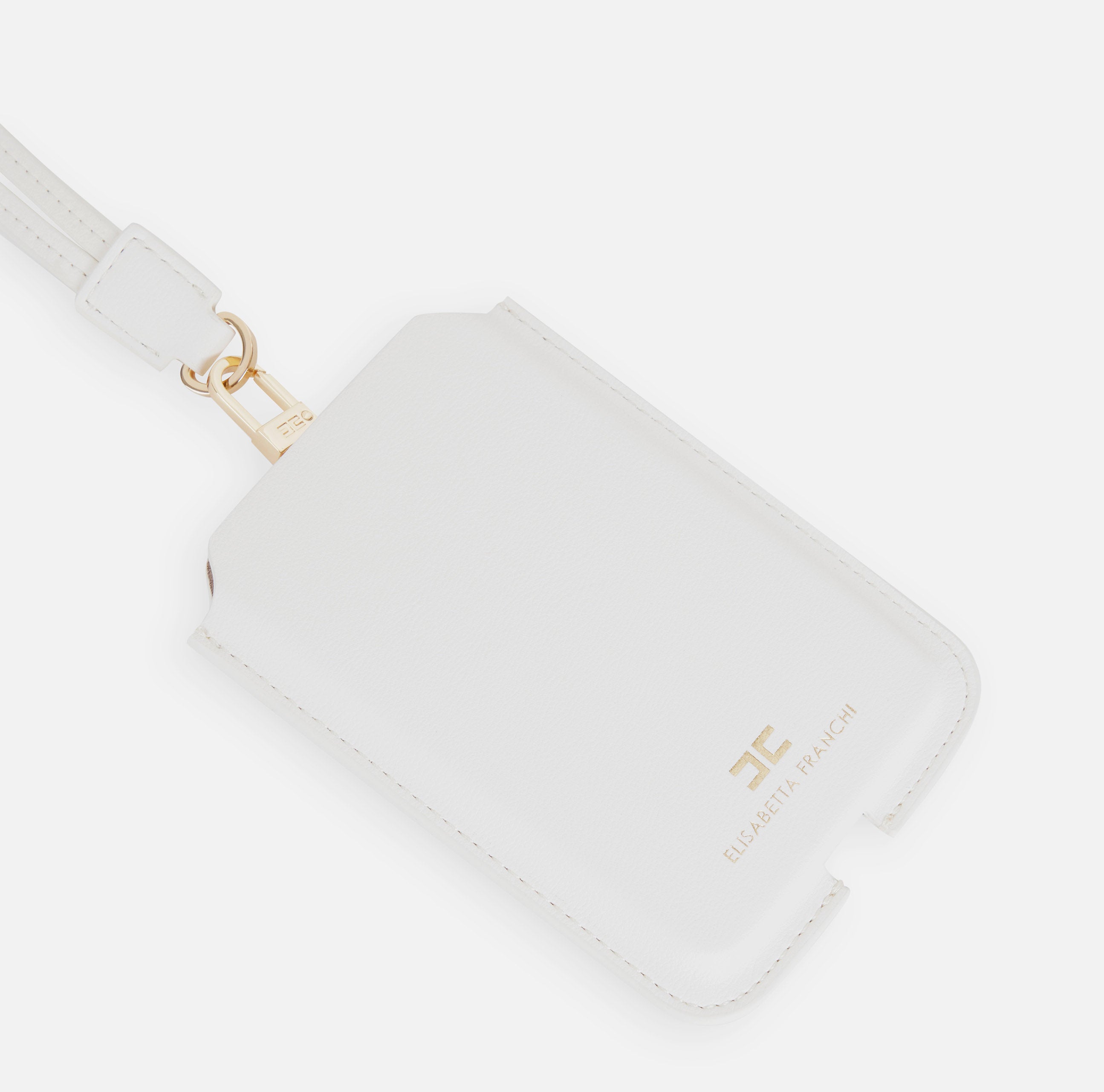 ELISABETTA FRANCHI Porta Cellulare Medio Ecopelle-Milk