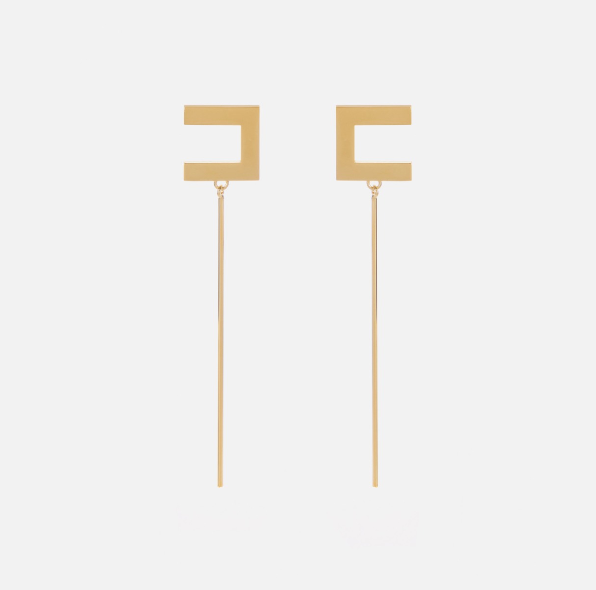 ELISABETTA FRANCHI ORECCHINI Ottone Pendenti Logo-Oro Giallo