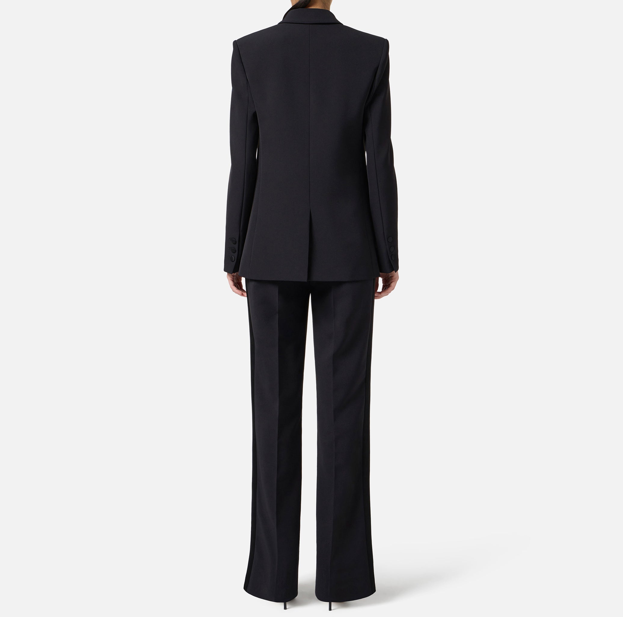 ELISABETTA FRANCHI Pantalone crêpe Raso-Nero