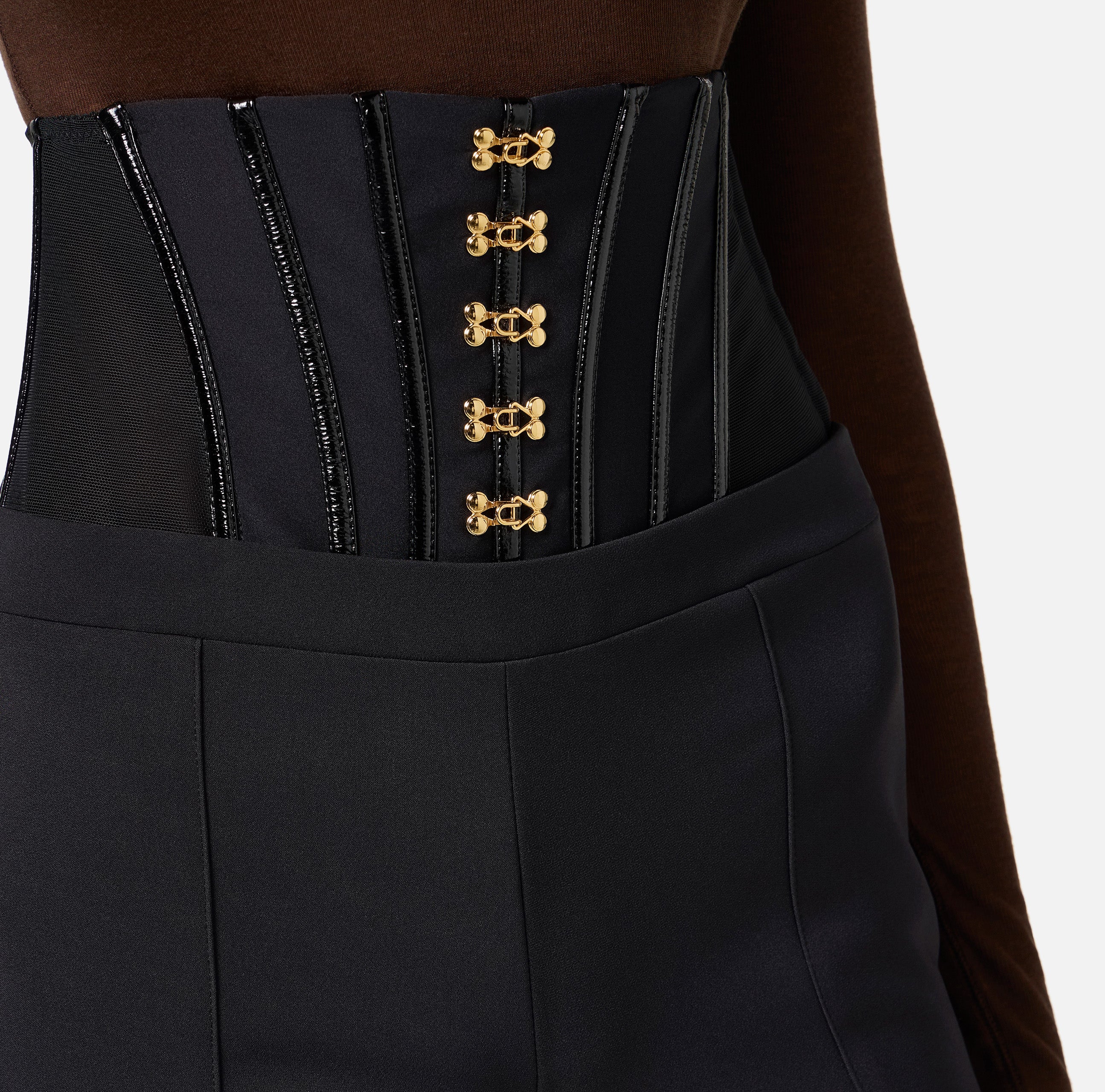 ELISABETTA FRANCHI Pantalone crêpe Ganci-Nero