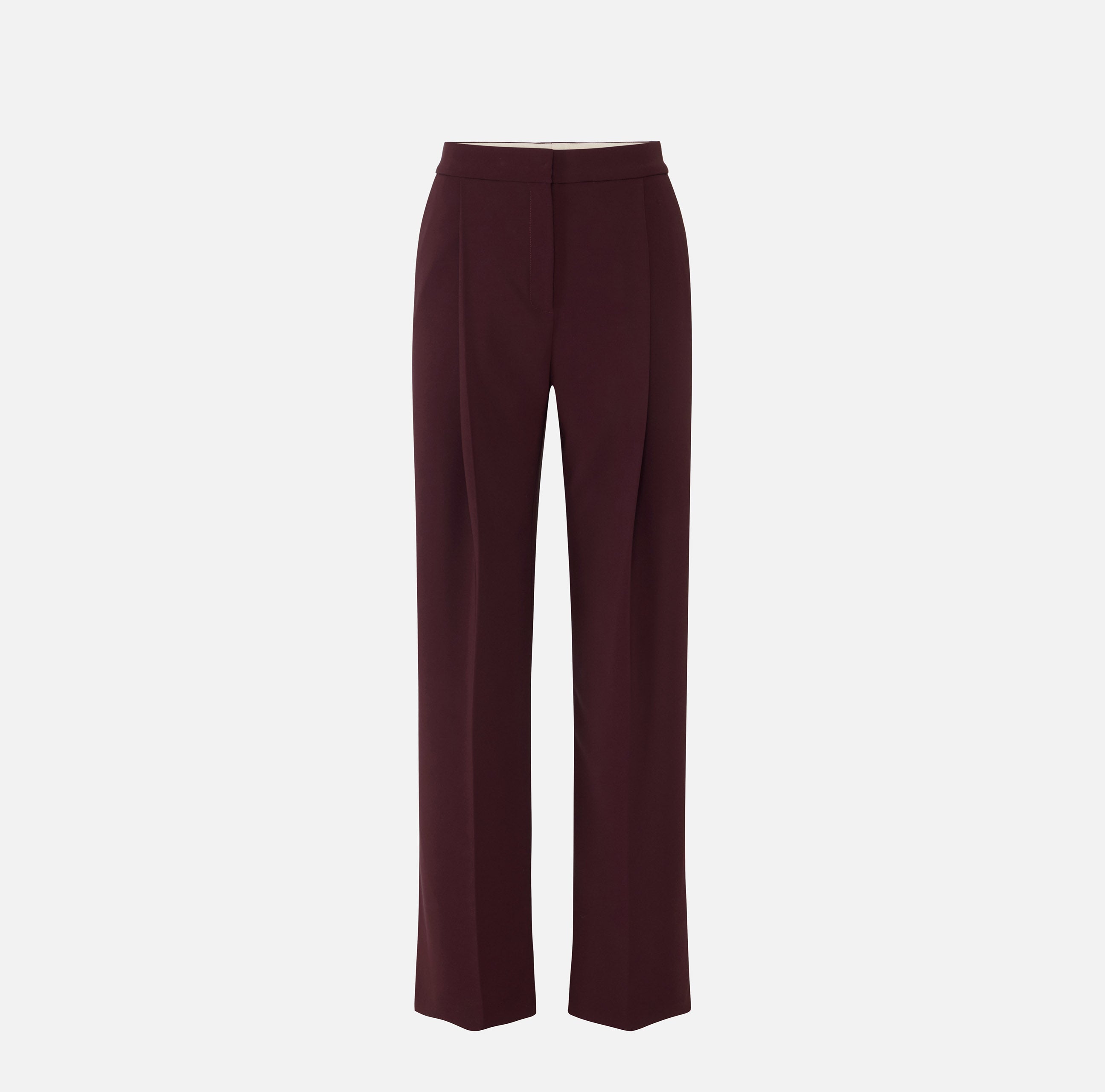 ELISABETTA FRANCHI Pantalone crêpe Leggero-Merlot