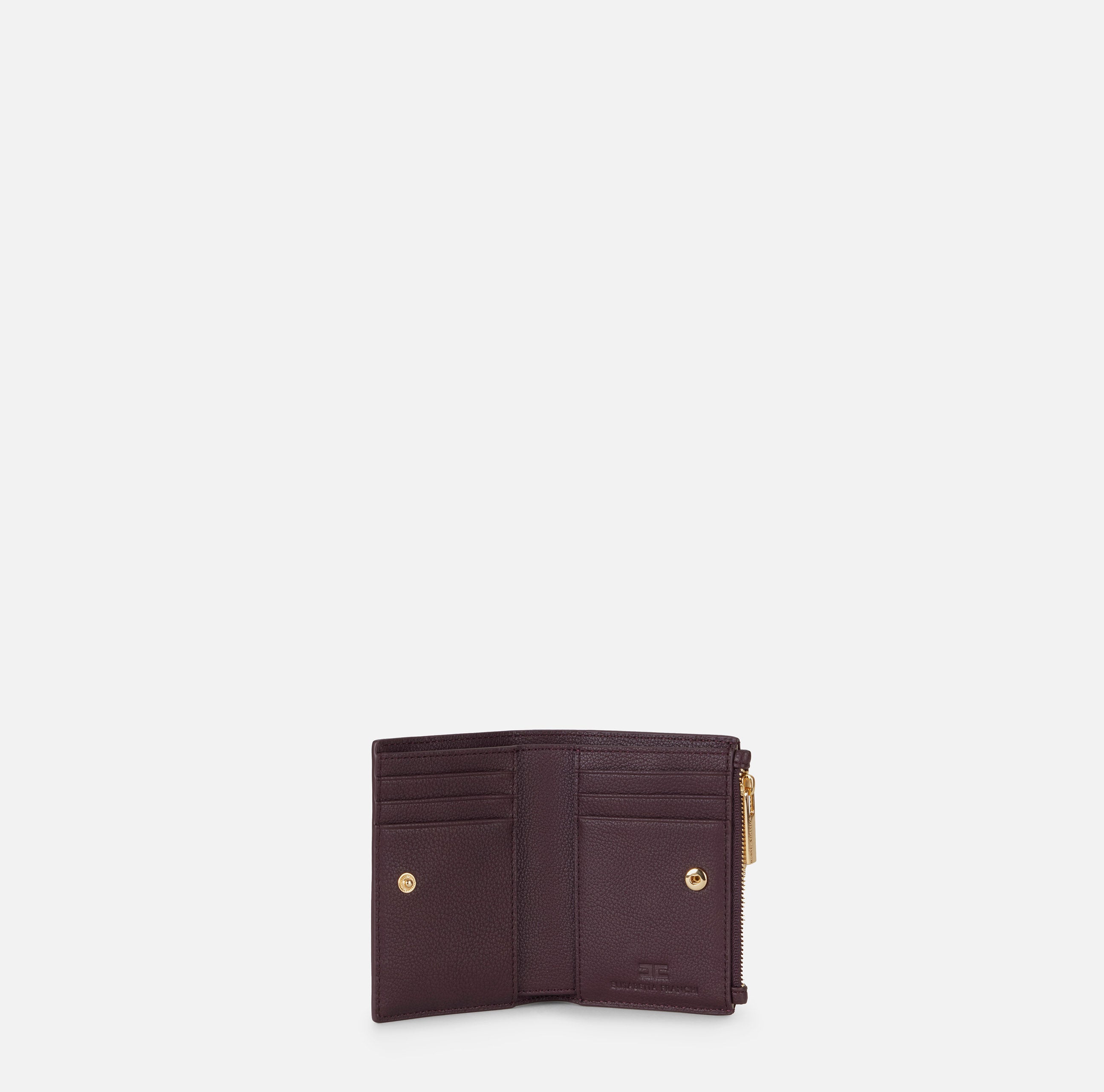 ELISABETTA FRANCHI Portafoglio Placca Logo-Merlot