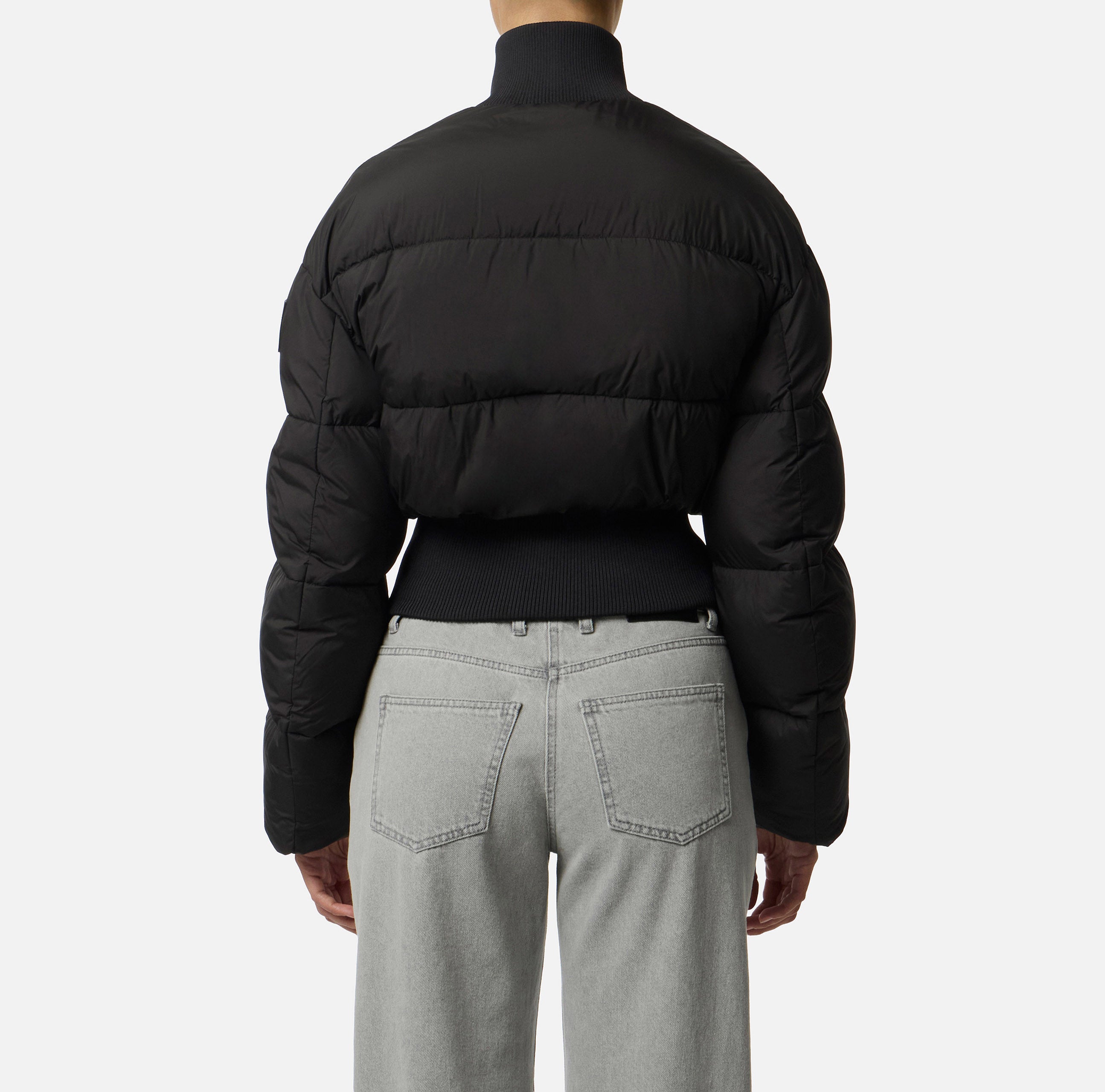 ELISABETTA FRANCHI Piumino Corto Tessuto Tecnico-Nero