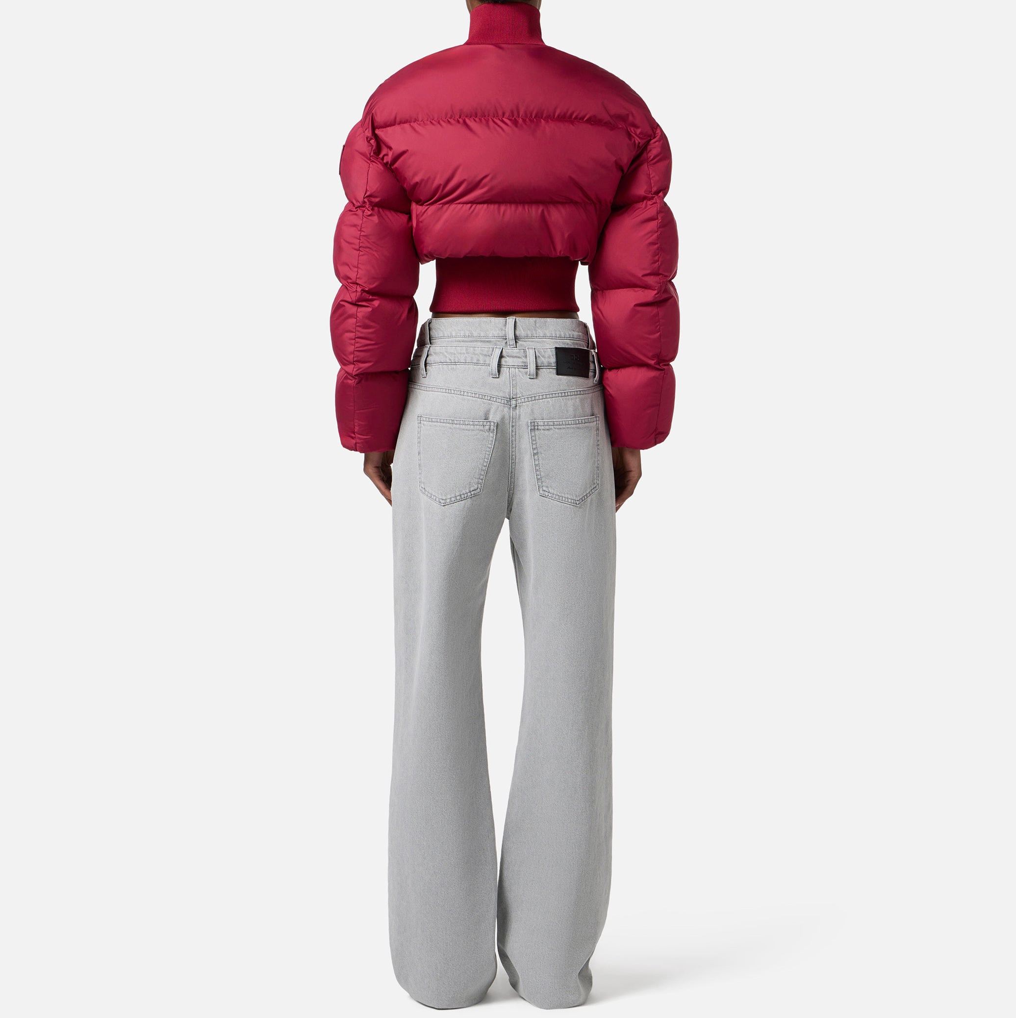 ELISABETTA FRANCHI Piumino Corto Tessuto Tecnico-Cherry