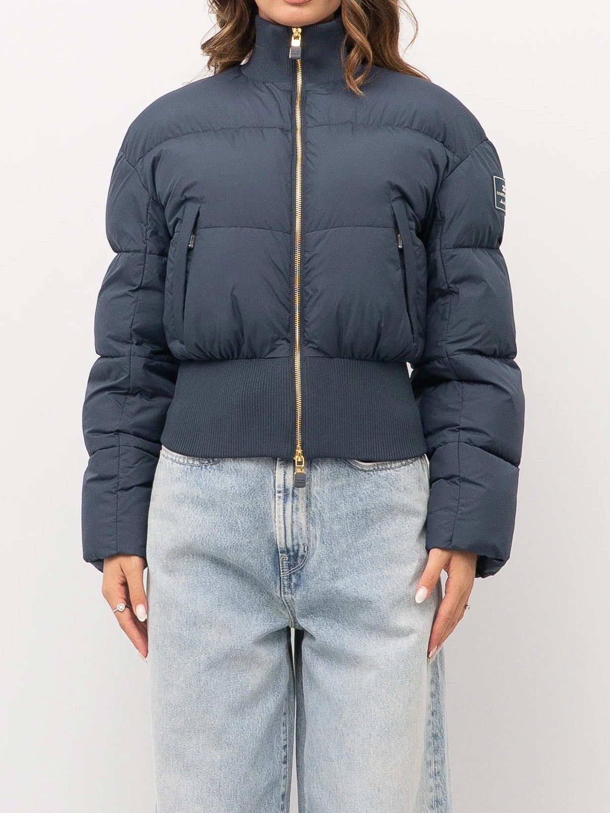 ELISABETTA FRANCHI Piumino Corto Tessuto Tecnico-Twilight