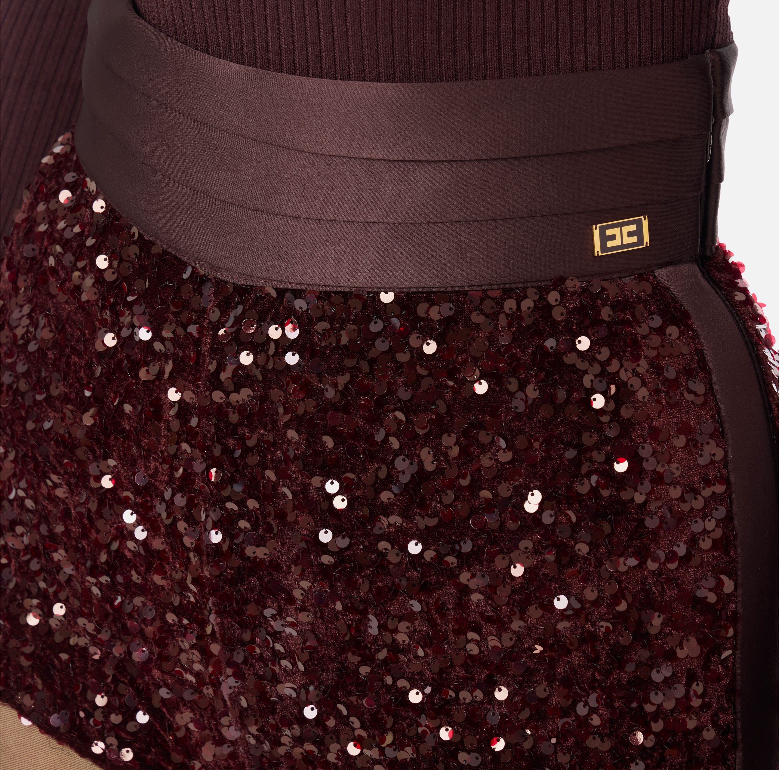 ELISABETTA FRANCHI Shorts Piallettes-Merlot