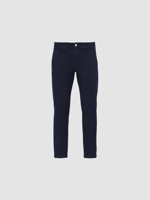 ENTRE AMIS Pantalone Uomo Tasca America Slim Denim-Blue