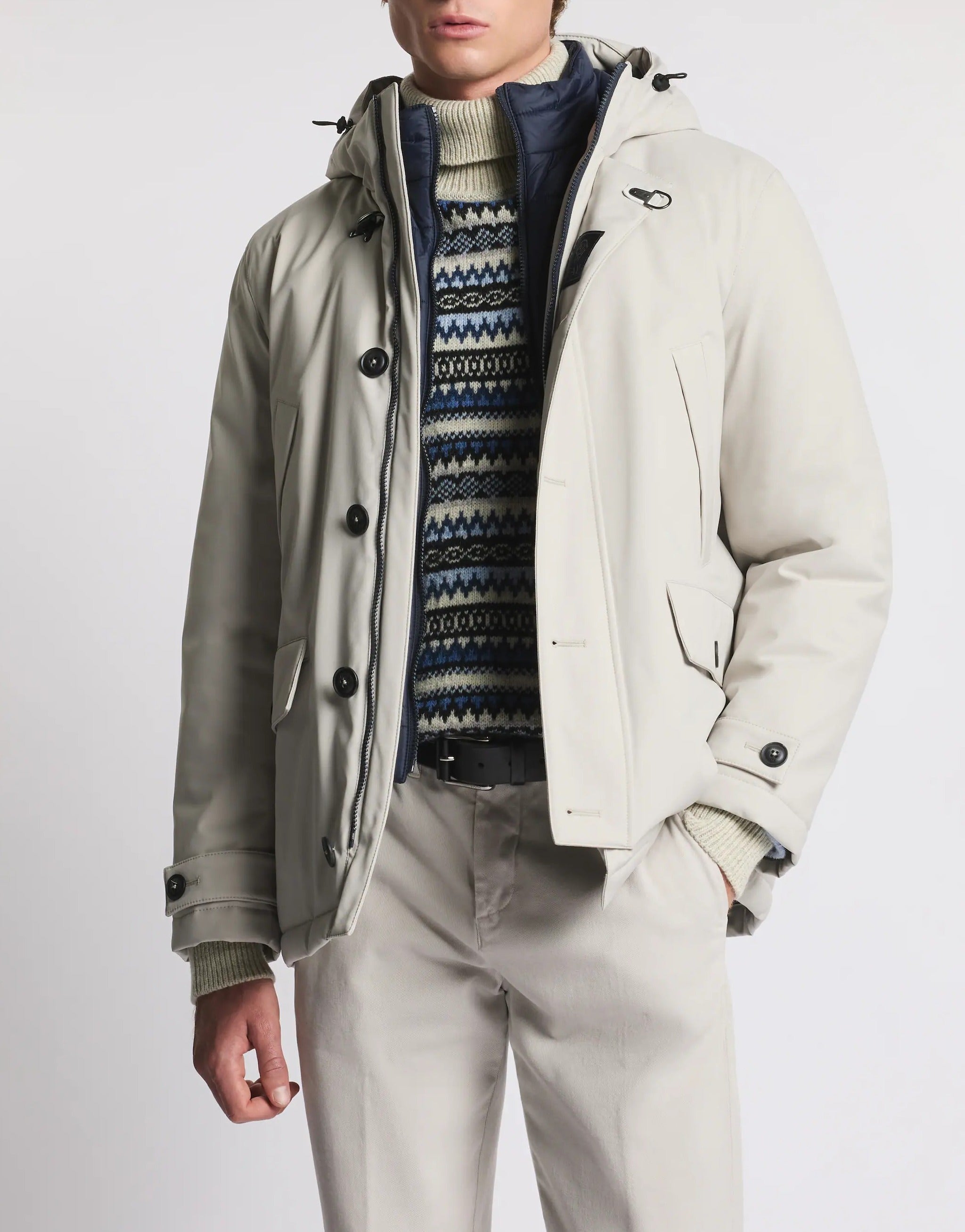 FAY GIUBBOTTO Uomo WINTER CAPE-Grigio