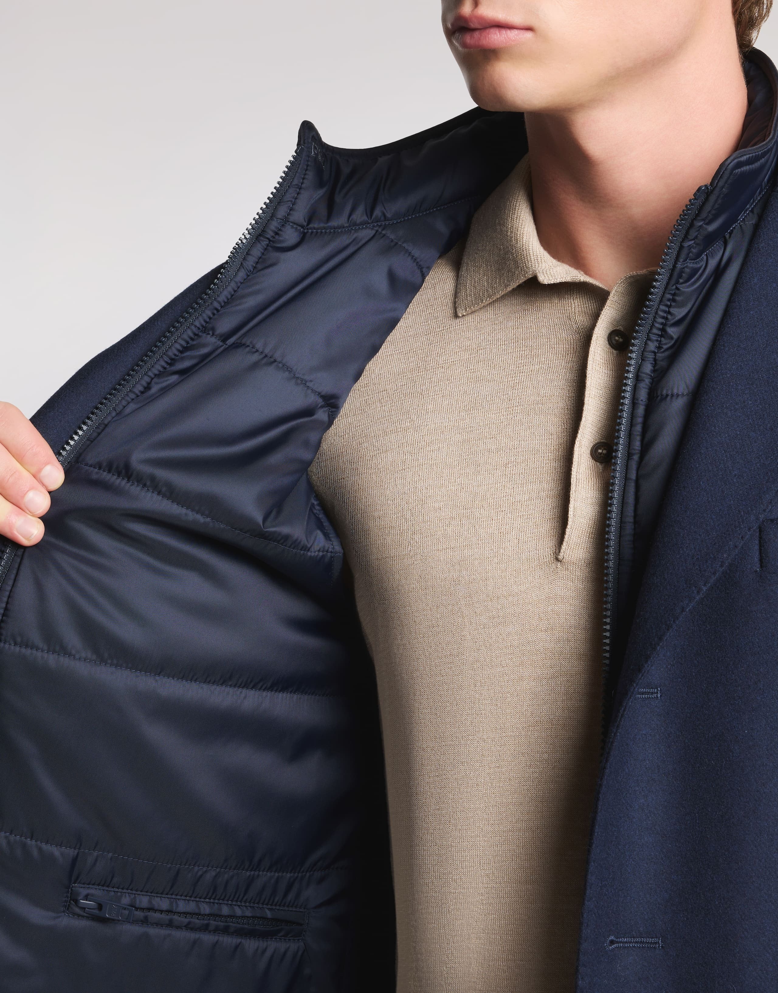 FAY Cappotto Uomo EASY Double COAT-Blu