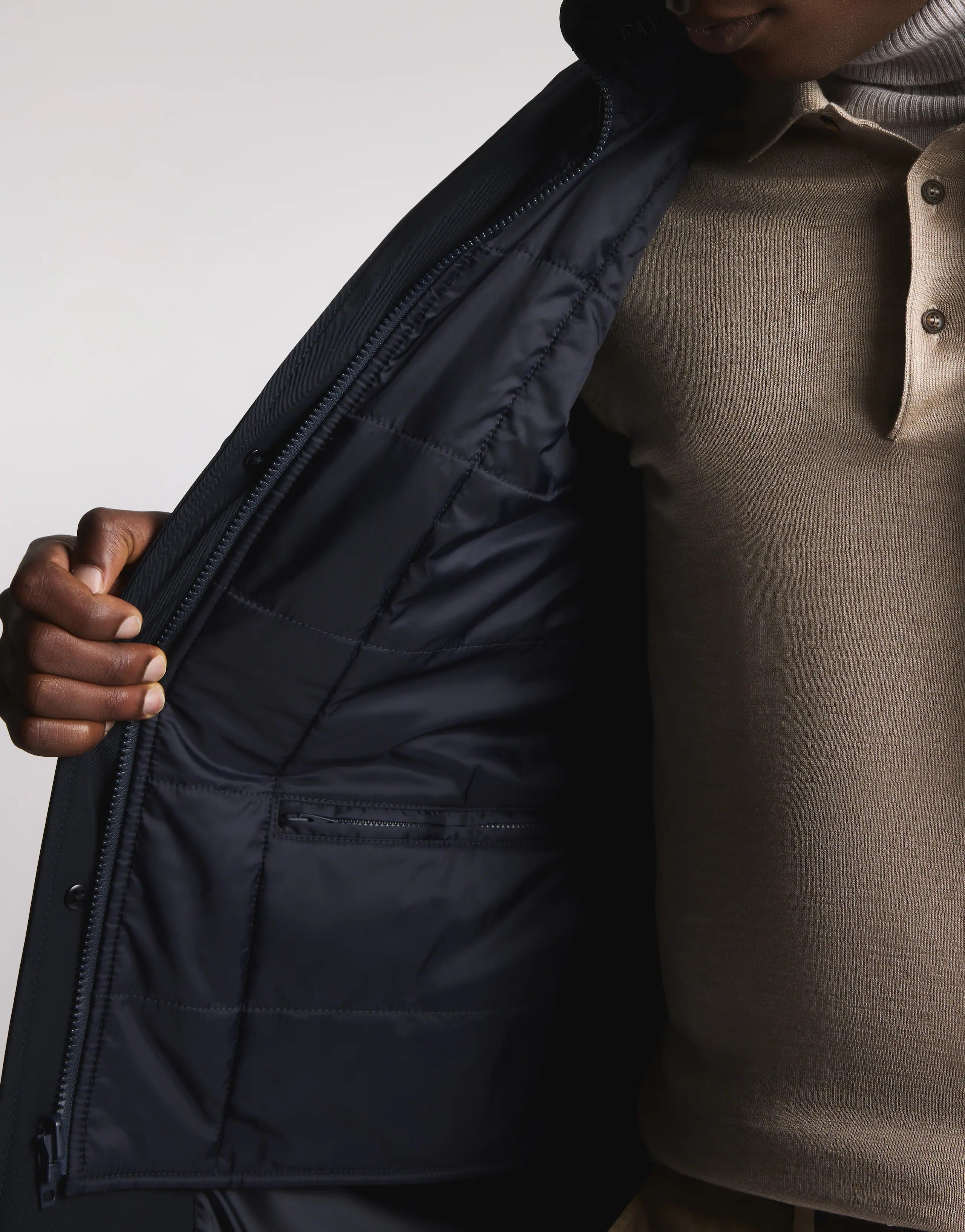 FAY Cappotto Uomo Gabardina Double COAT-Blu