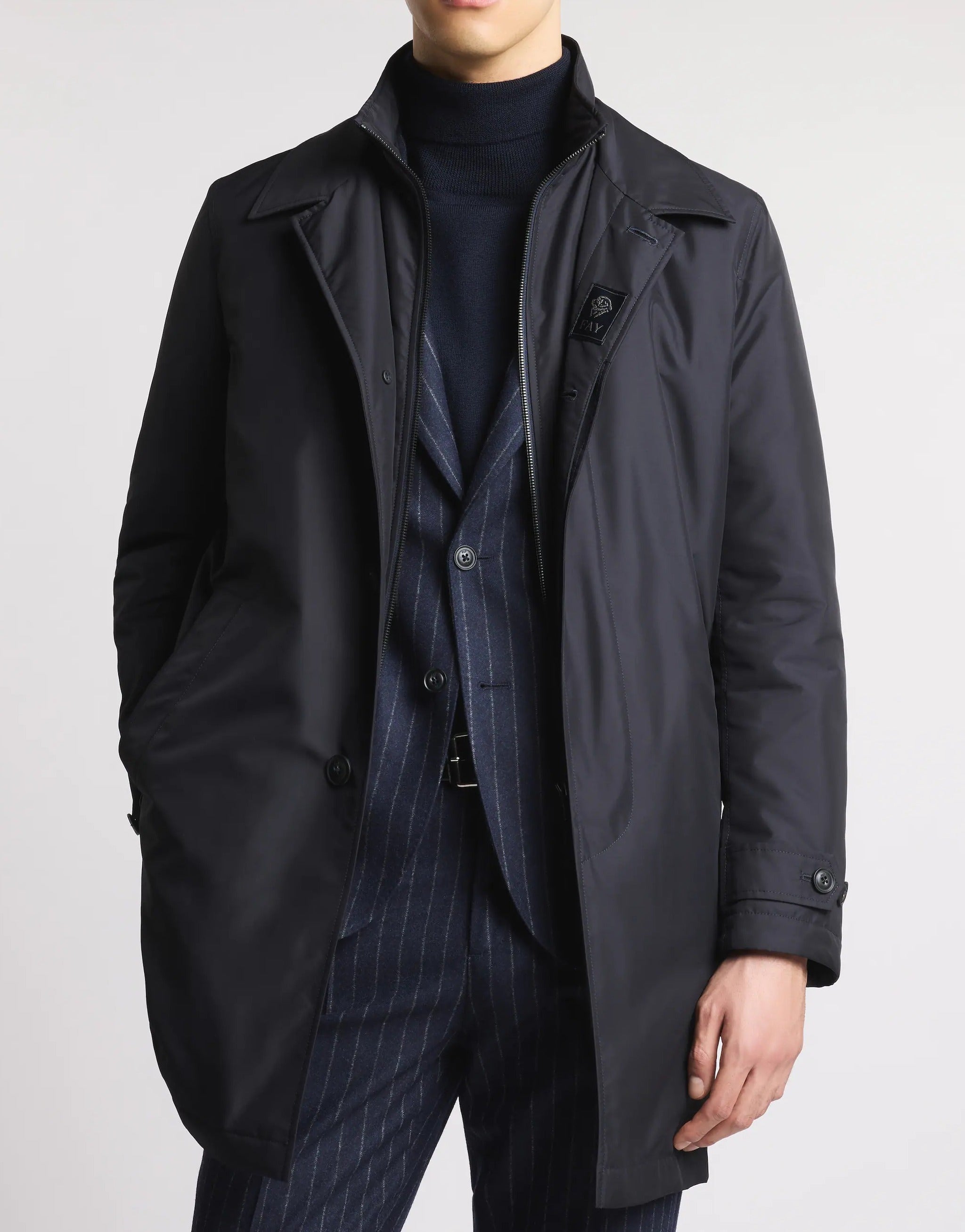 FAY Giubbotto Uomo MORNING COAT-Baltico