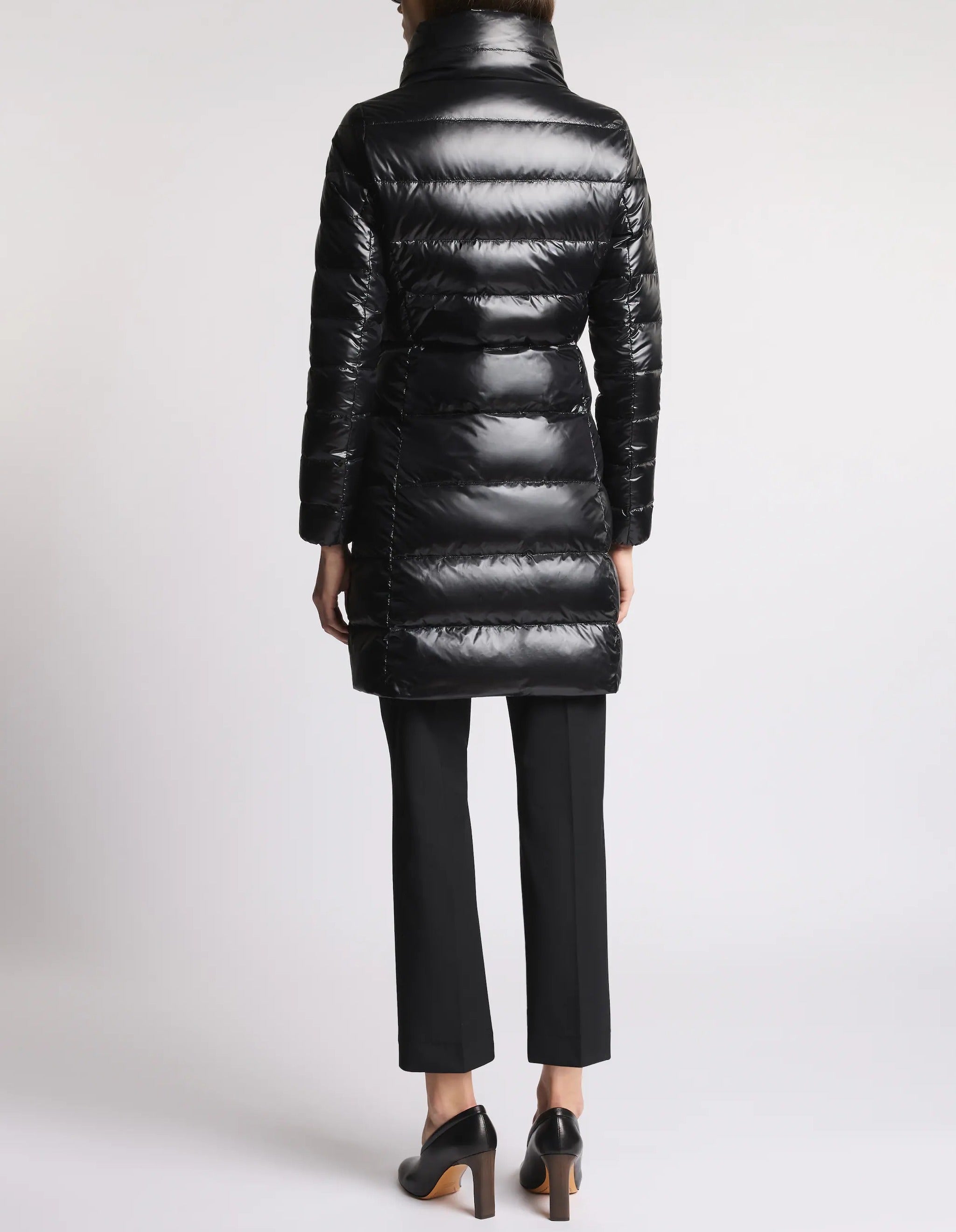 FAY Piumino Donna Lungo Nylon-Nero