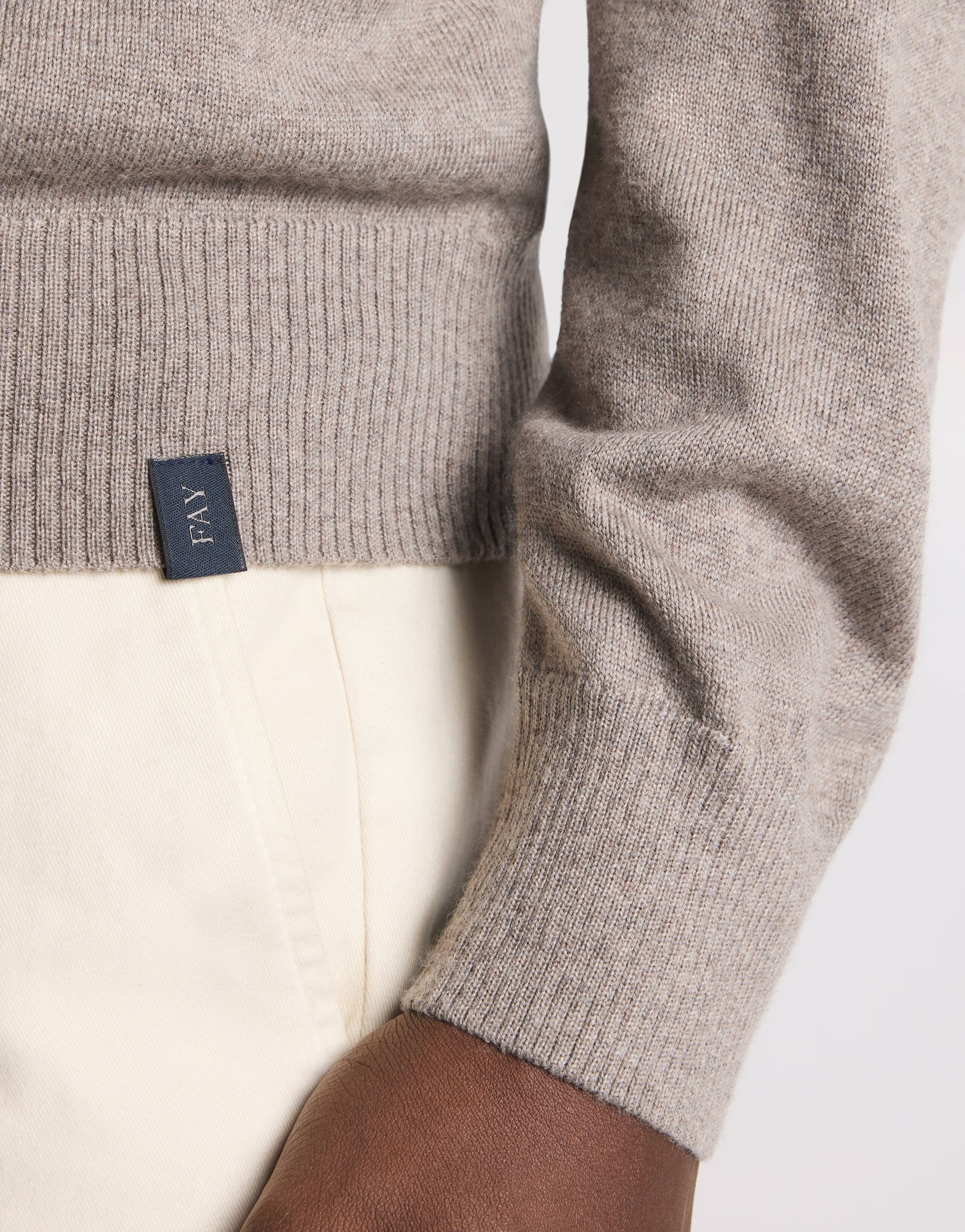 FAY Maglia Uomo girocollo Lana-Khaki