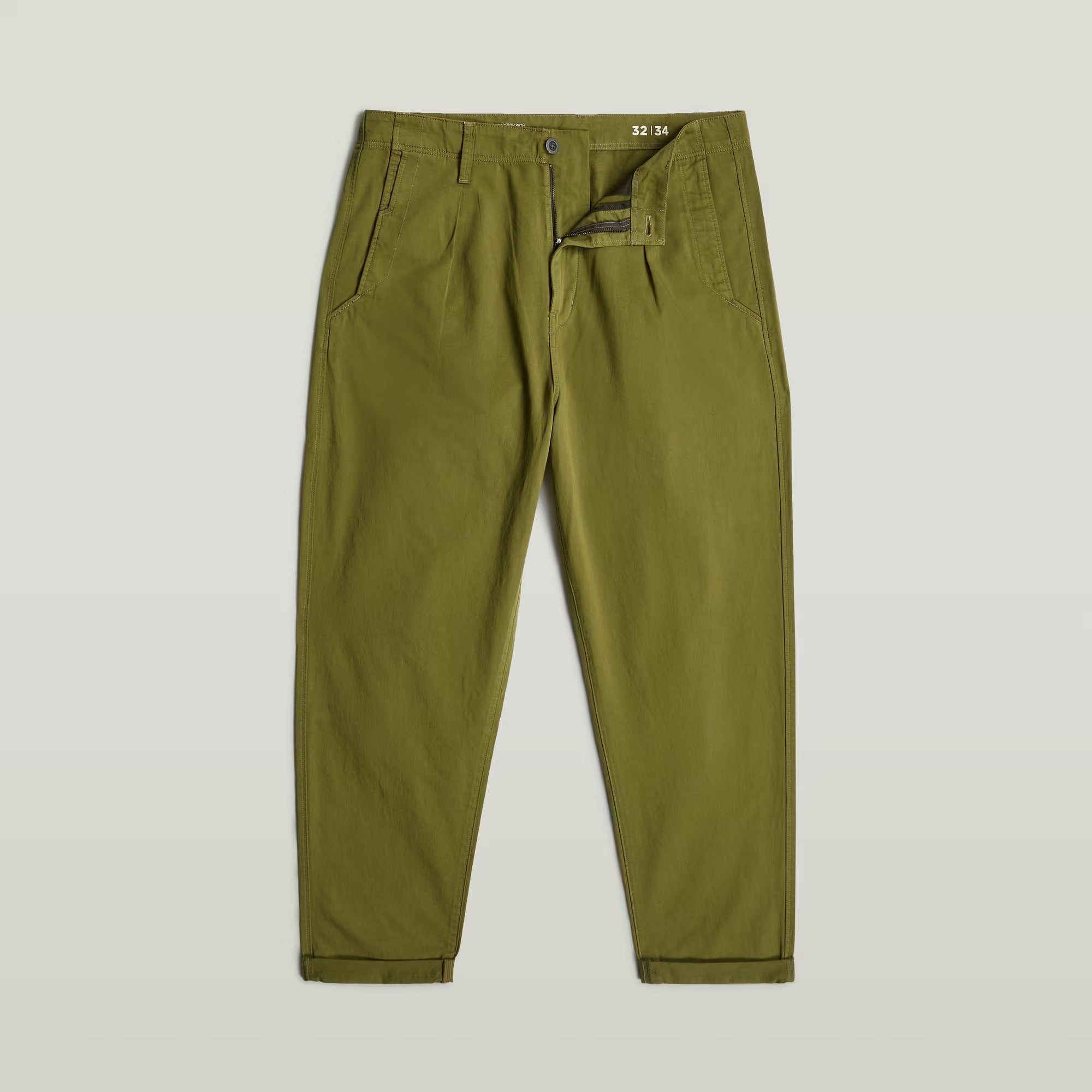 G-STAR RAW Pantalone Uomo Pleated Chino Relaxed Tapered-Mayfly