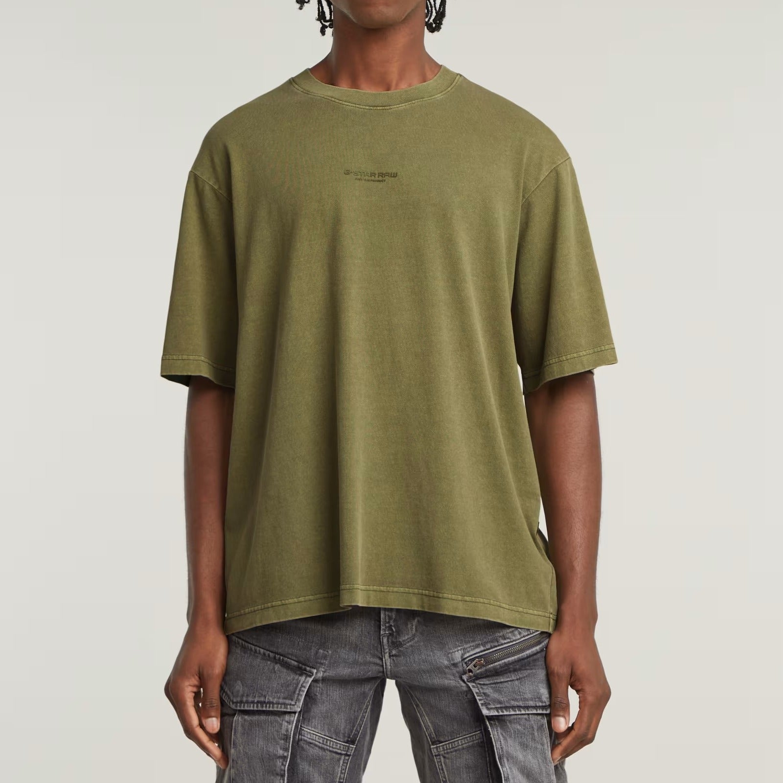 G-STAR RAW T-Shirt Uomo Overdyed Center Chest-Mayfly