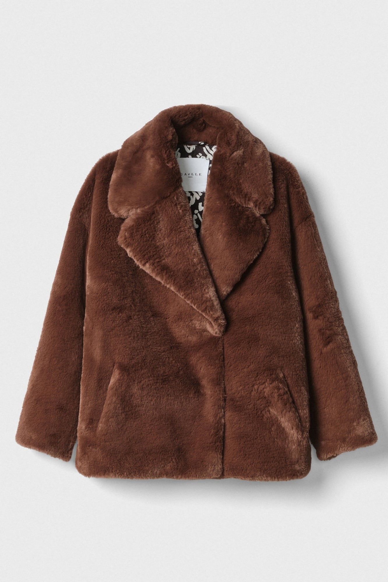 GAELLE PARIS Giacca Donna Ecopelliccia Revers-Bruciato