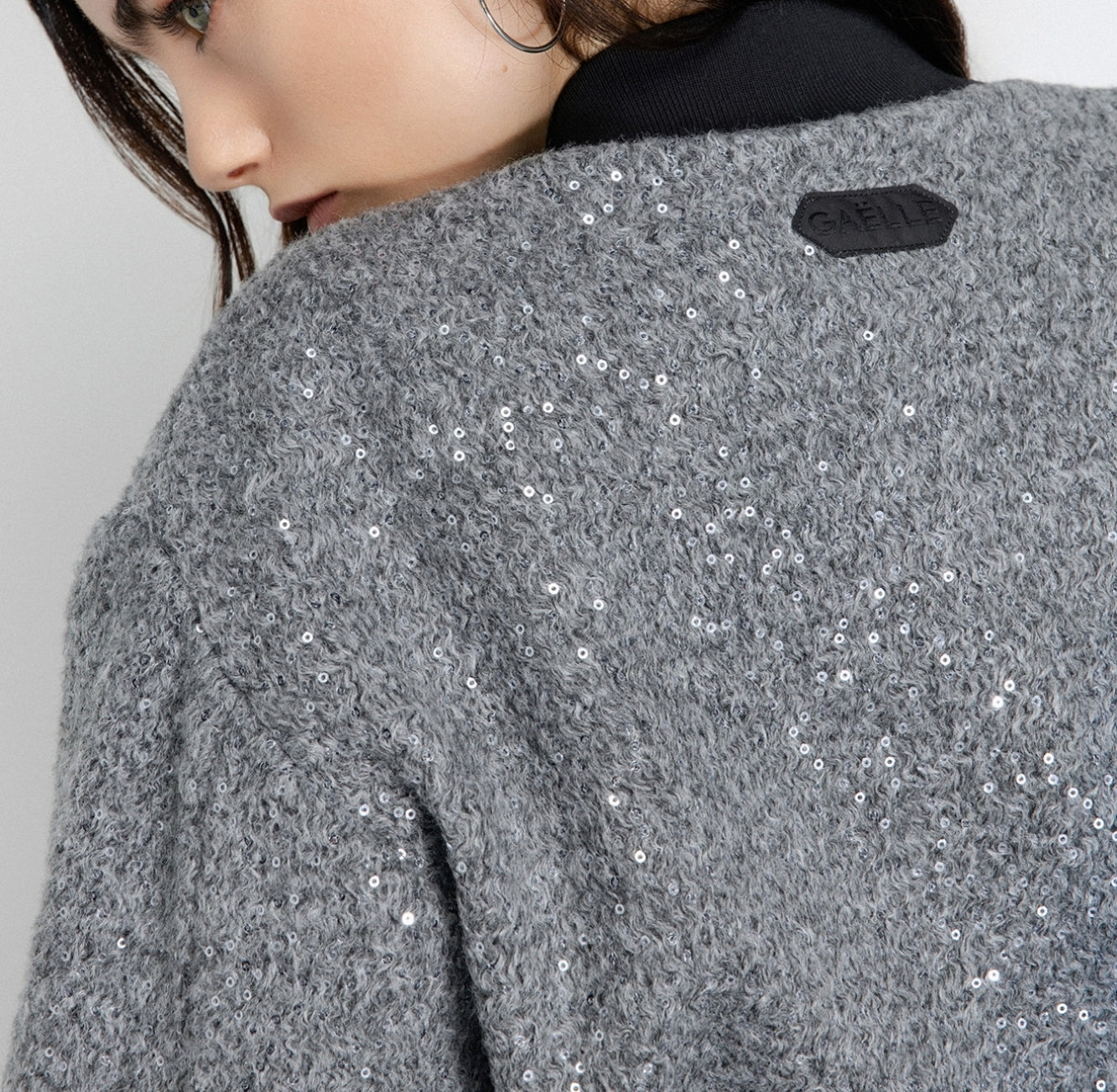 GAELLE PARIS Bomber Donna College-Grigio Ferro