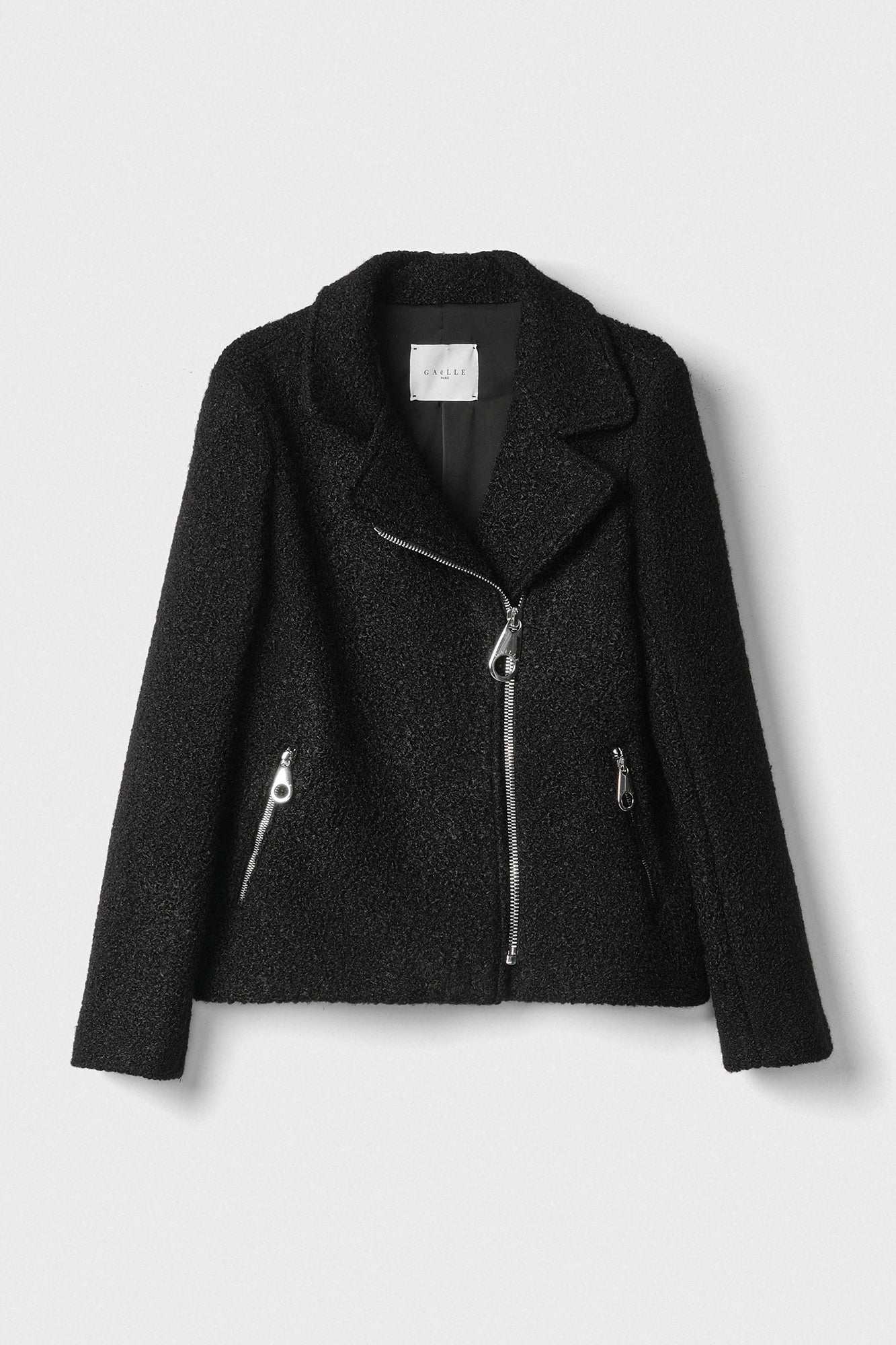 GAELLE PARIS Giacca Donna Biker Panno-Nero