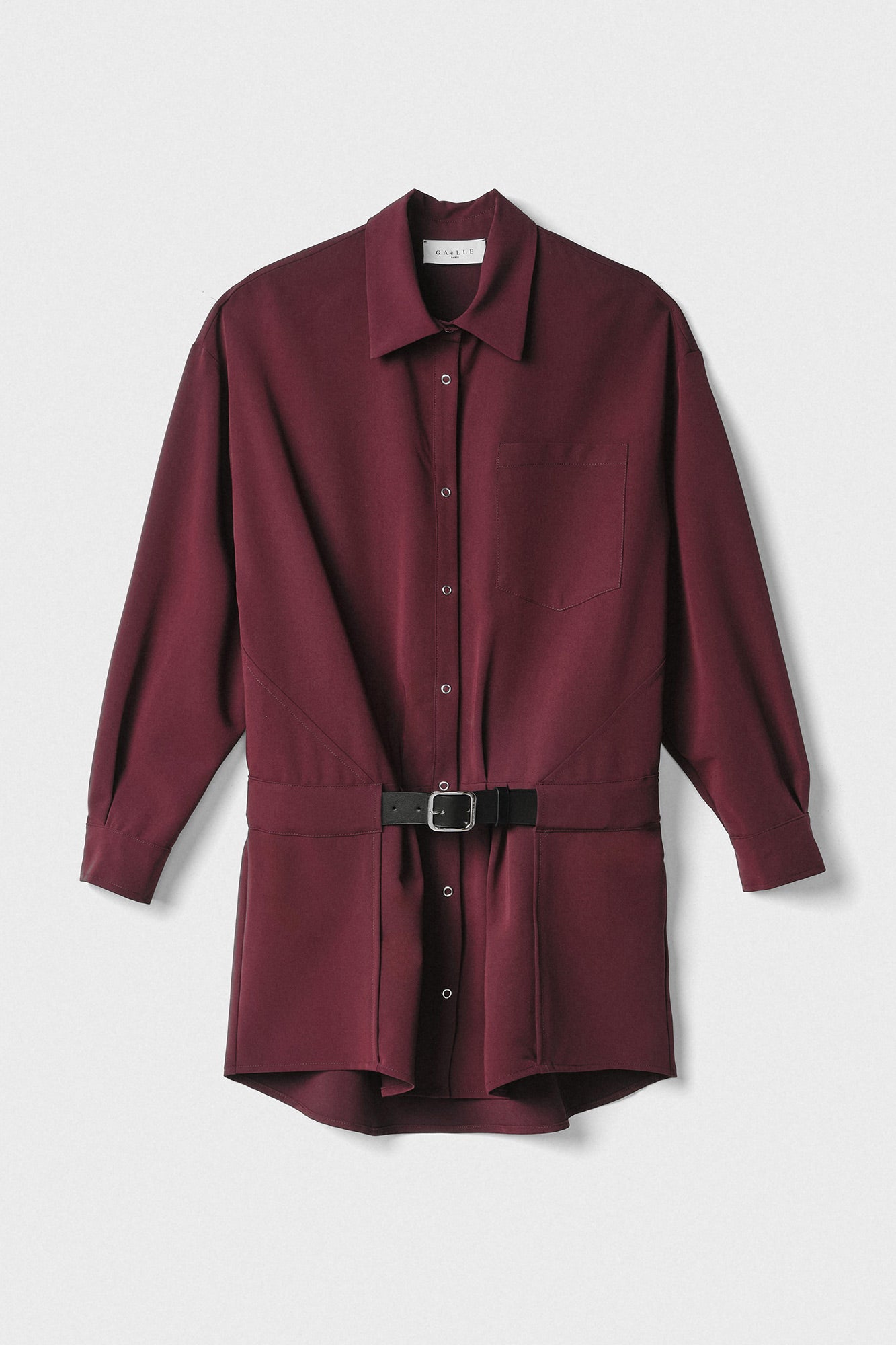 GAELLE PARIS Abito DOnna Corto Camicia Cintura-Mosto