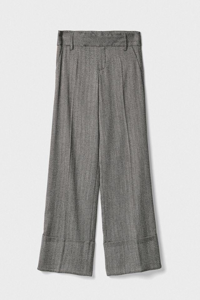 GAELLE PARIS Pantalone Donna Palazzo-Grigio Nero