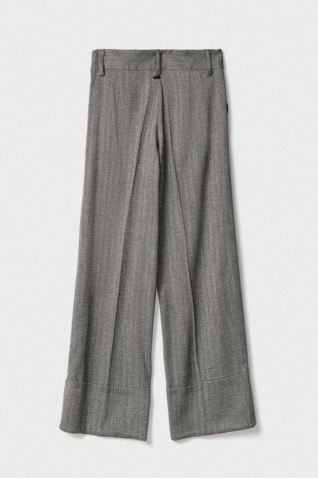 GAELLE PARIS Pantalone Donna Palazzo-Grigio Nero