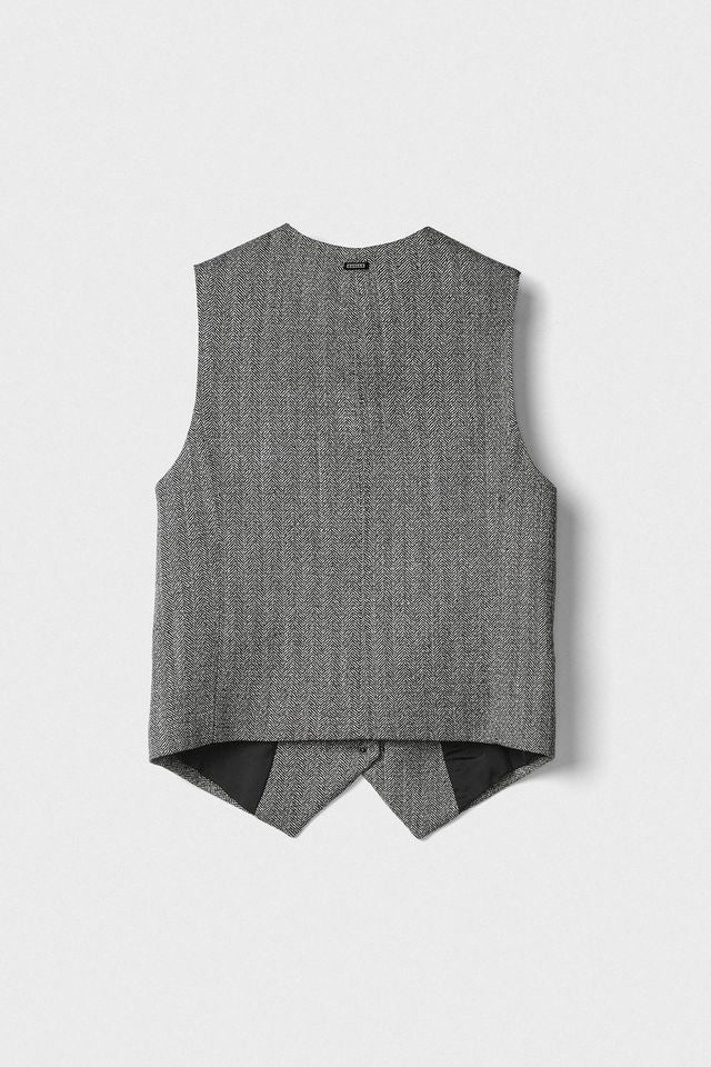 GAELLE PARIS Gilet Donna Monopetto-Grigio Nero