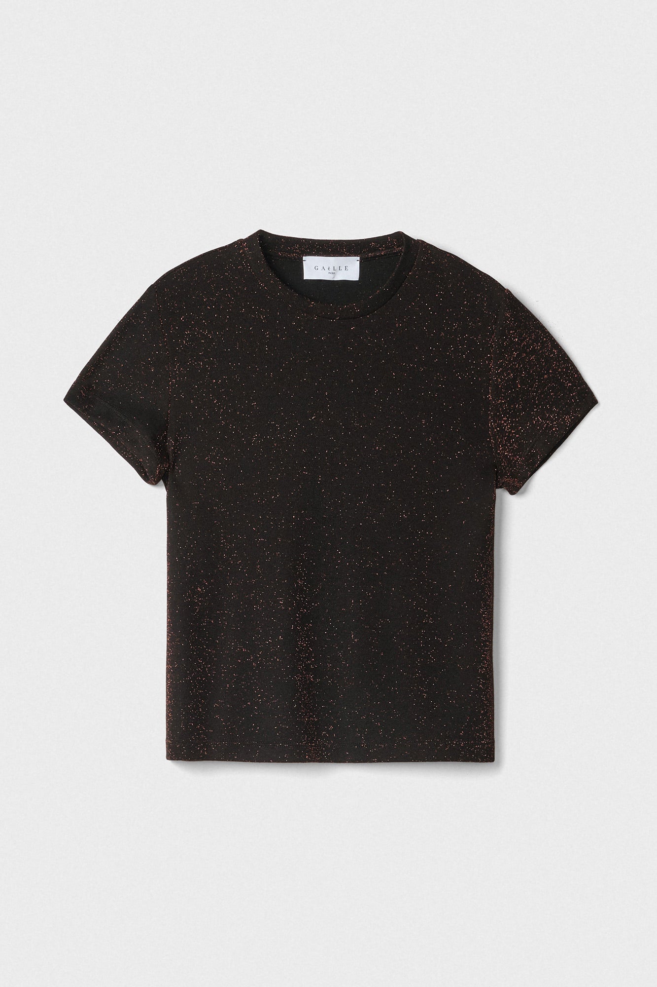 GAELLE PARIS T-Shirt Donna Jersey Lurex-Nero