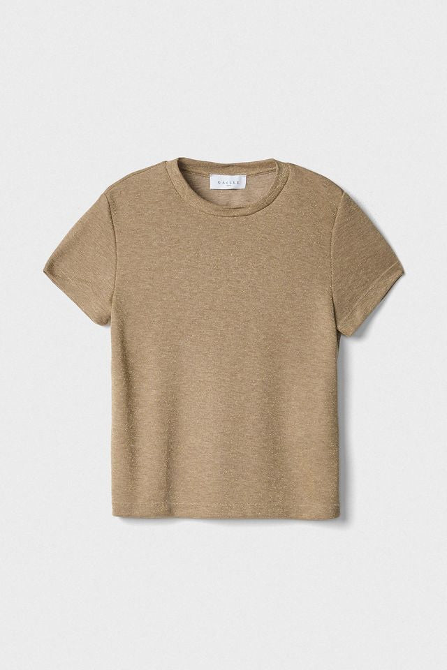 GAELLE PARIS T-Shirt Donna Jersey Lurex-Oro