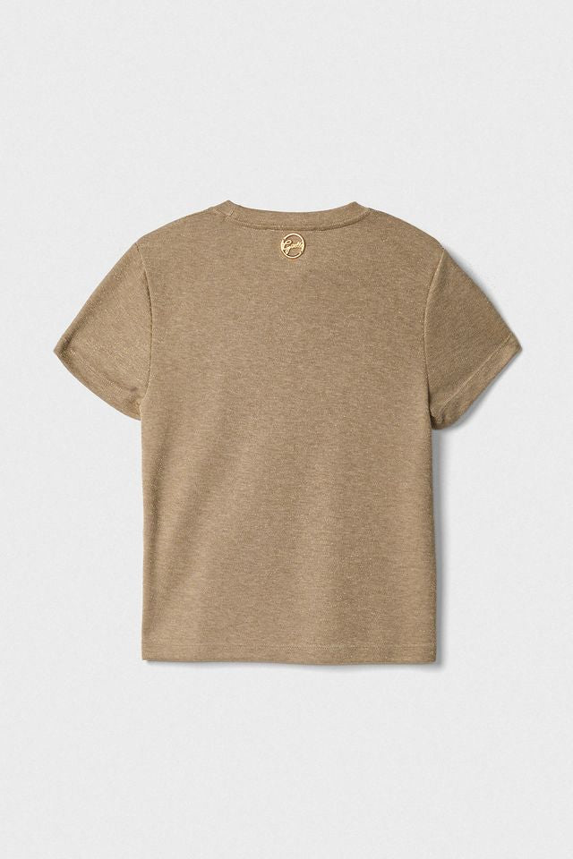 GAELLE PARIS T-Shirt Donna Jersey Lurex-Oro