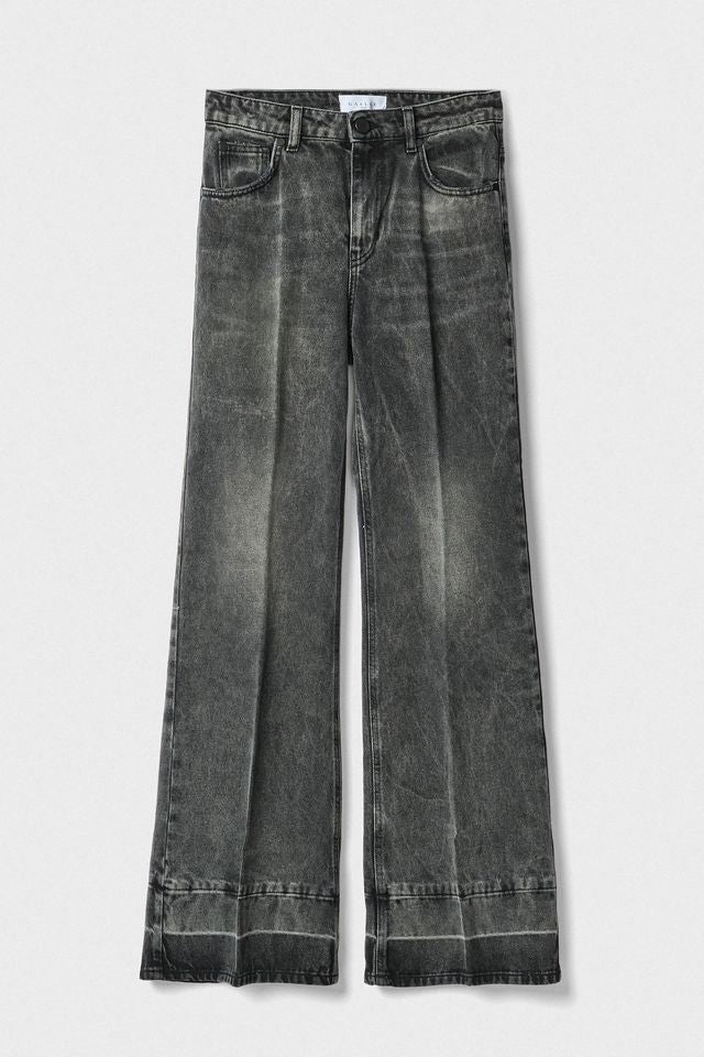 GAELLE PARIS Pantalone Donna Denim-Nero
