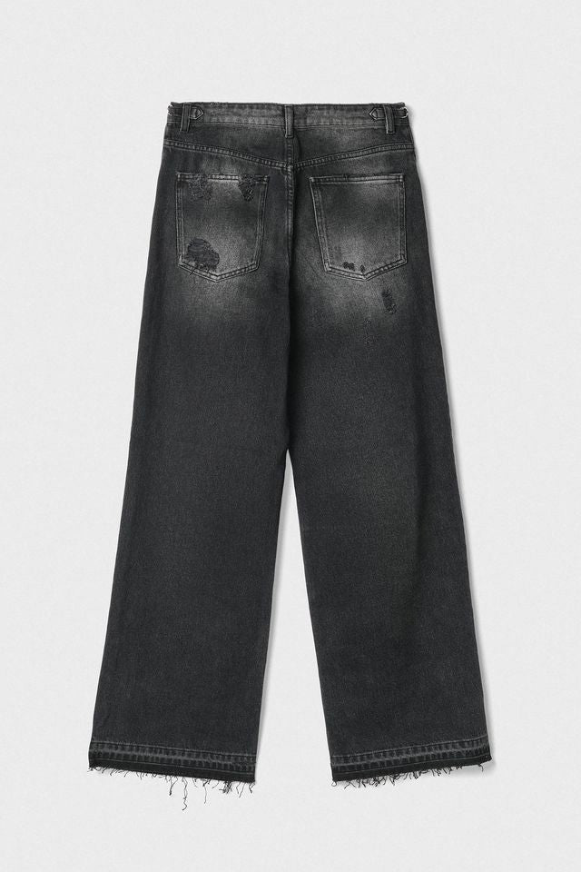 GAELLE PARIS Pantalone Donna Denim Logo-Nero