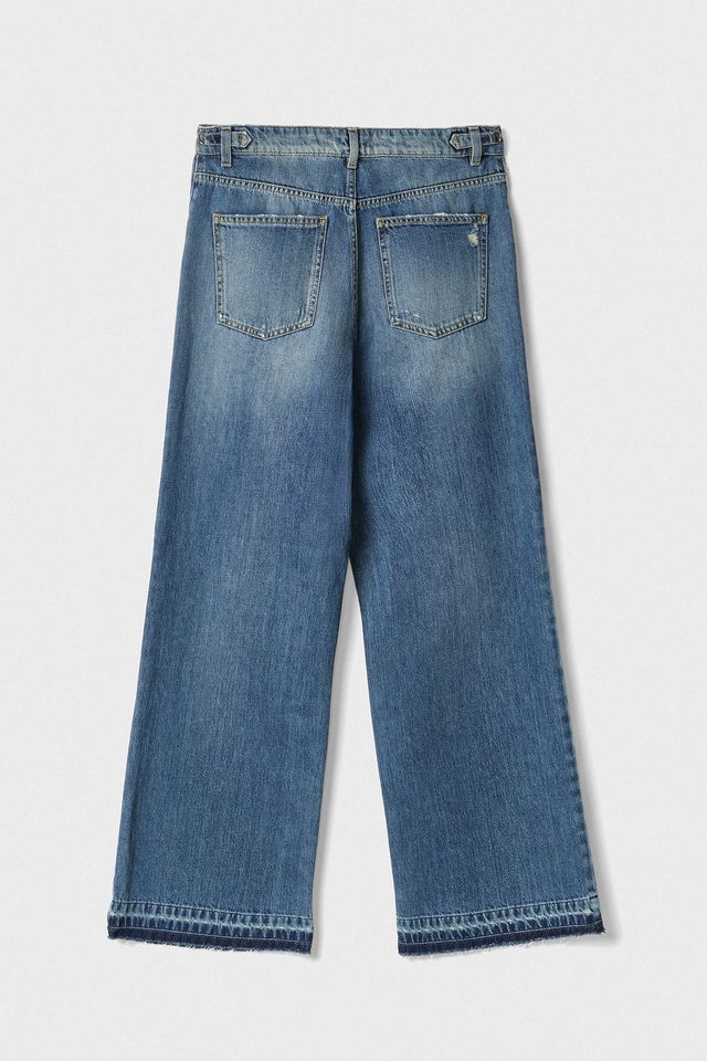 GAELLE PARIS Pantalone Donna Denim Logo-Blu
