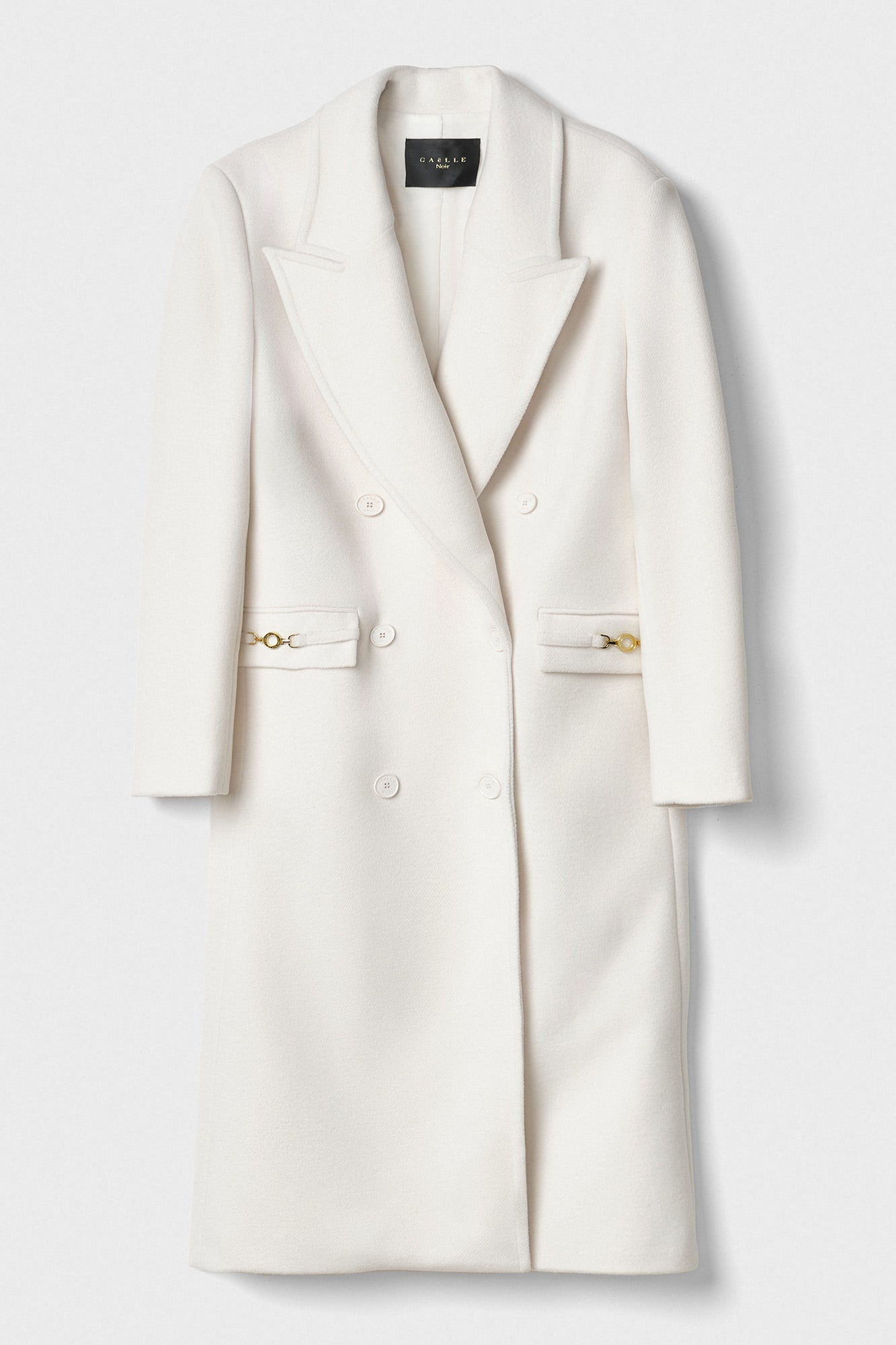 GAELLE PARIS Cappotto Donna Lungo Doppiopetto-Panna