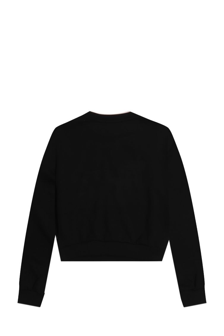 GAELLE PARIS Felpa Donna Ricamo Logo Strass-Nero