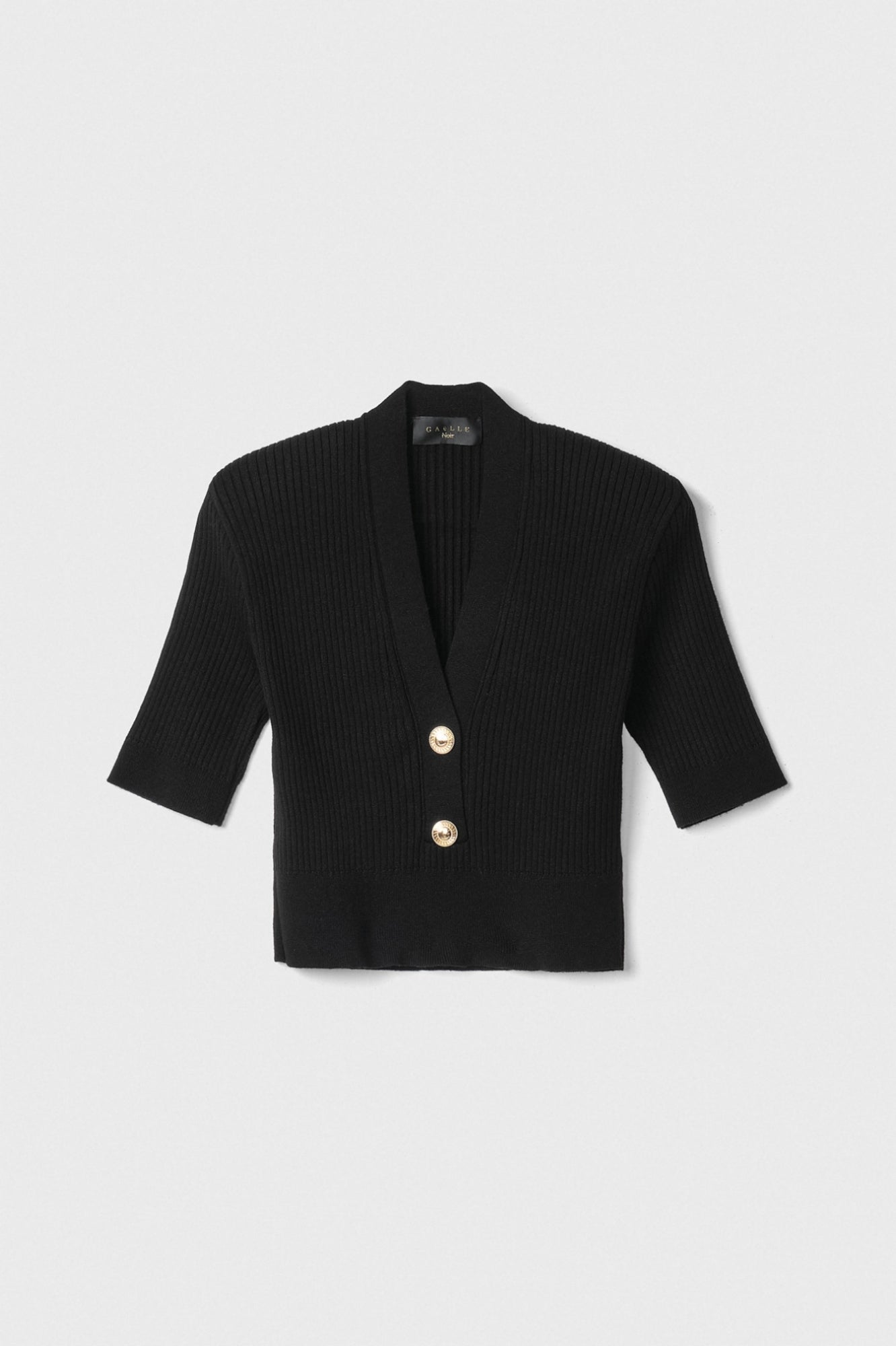 GAELLE PARIS Top Donna Maglia Bottoni-Nero