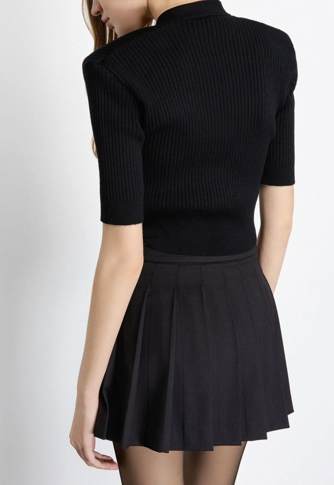 GAELLE PARIS Top Donna Maglia Bottoni-Nero