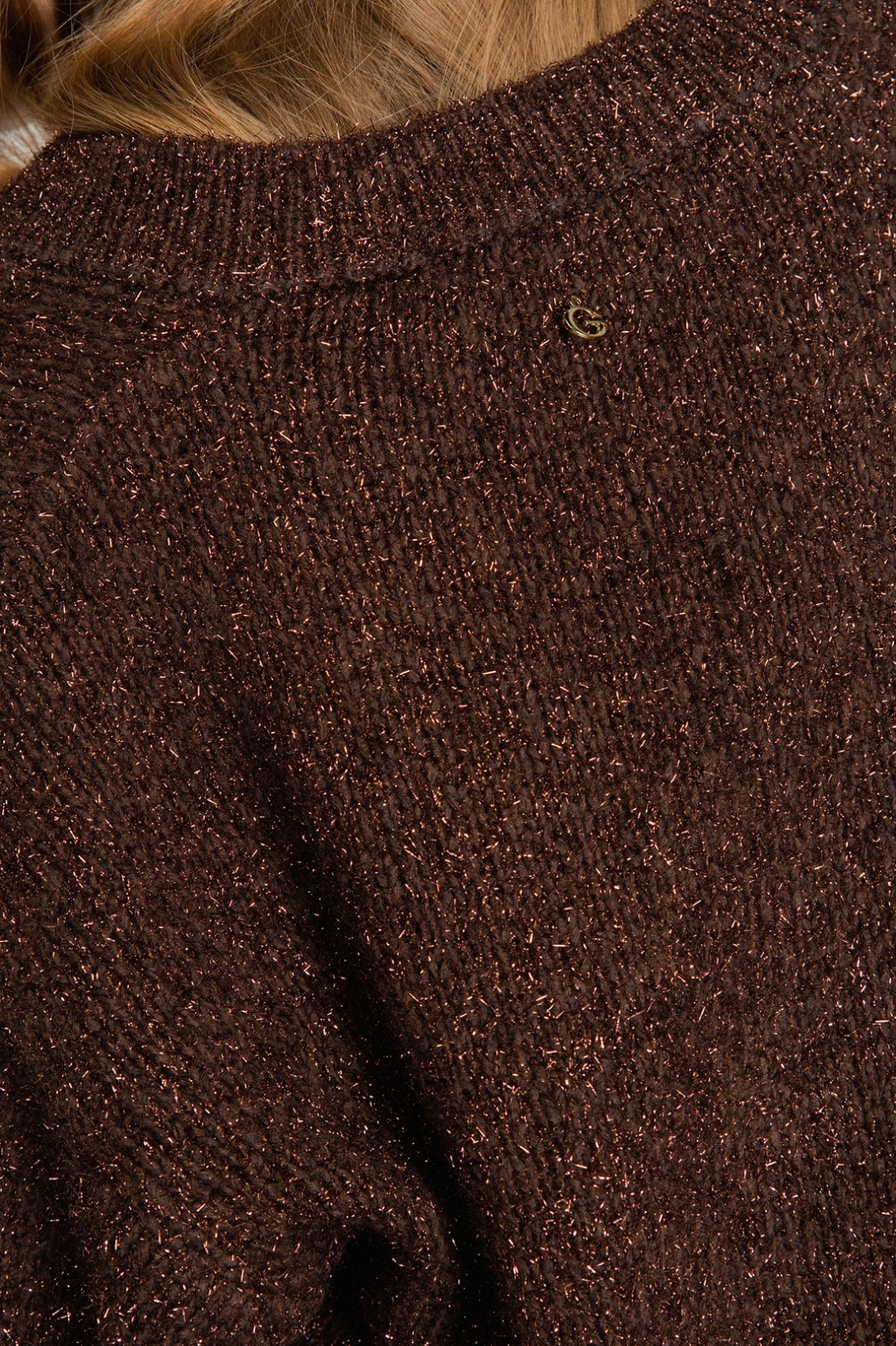 GAELLE PARIS Maglione Donna Lurex-Cioccolato