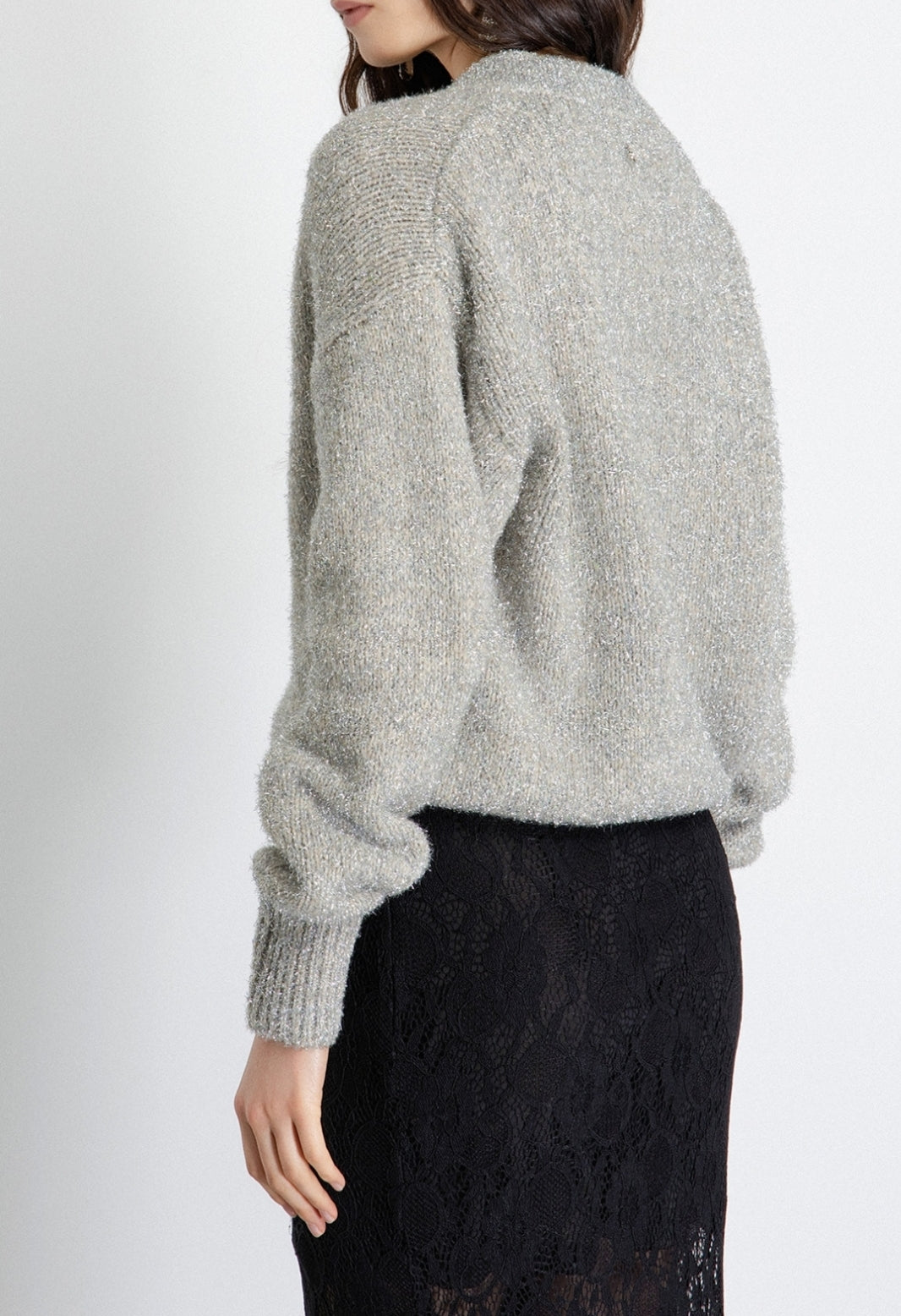 GAELLE PARIS Maglione Donna Lurex-Grigio