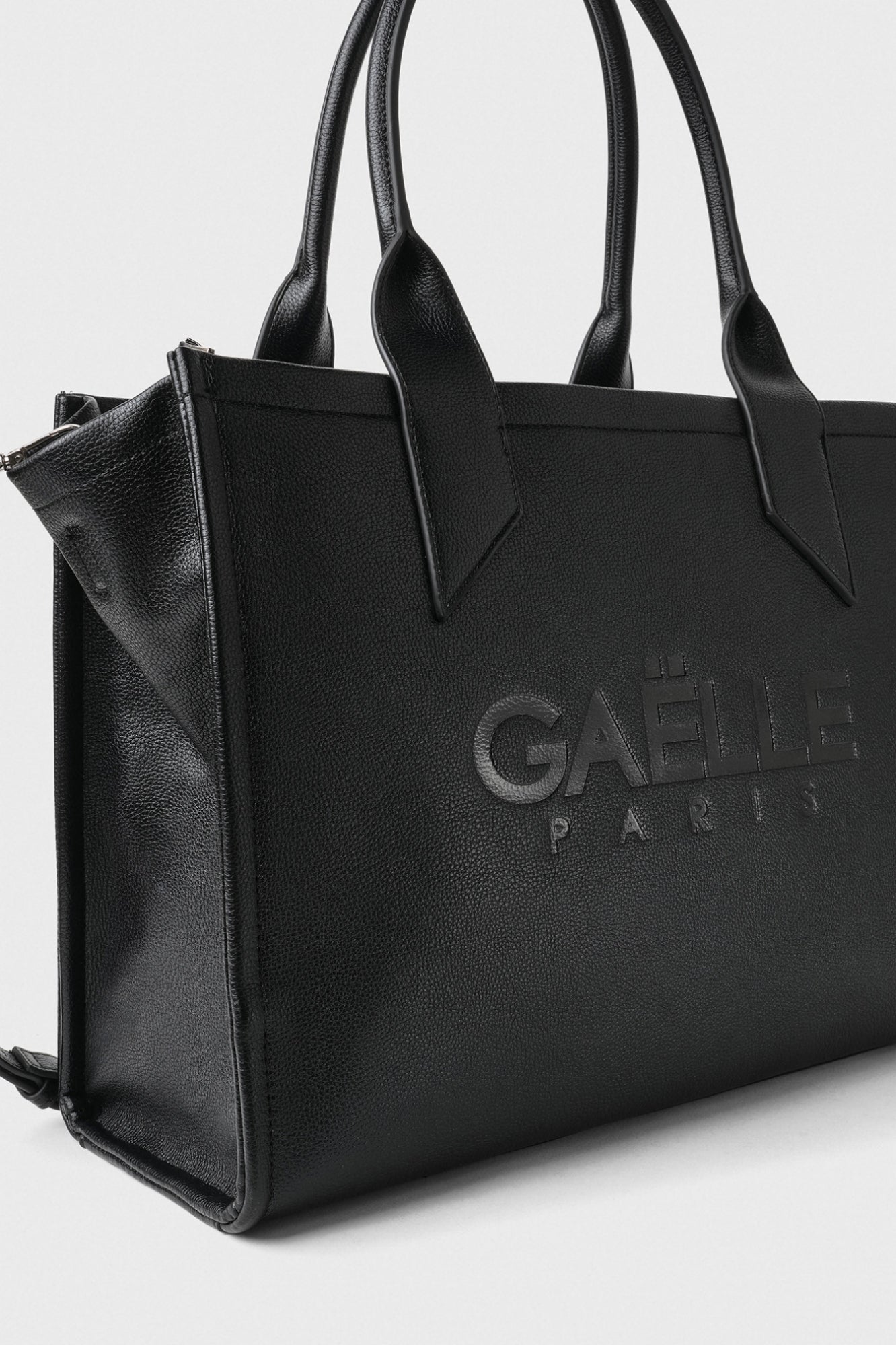 GAELLE PARIS Borsa Maxi Shopper Maxi Logo Bottolata-Nero
