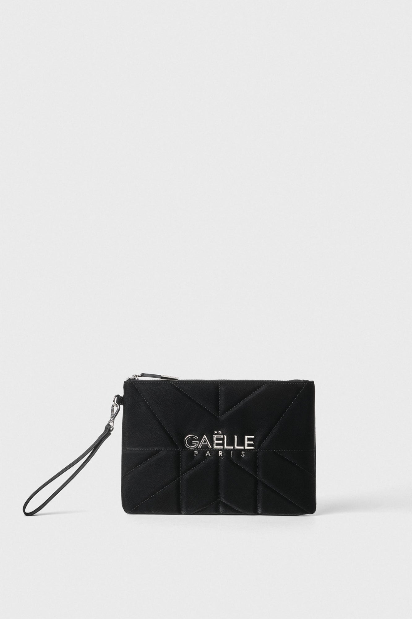 GAELLE PARIS Pochette Regular Metal Logo Matelassé-Nero